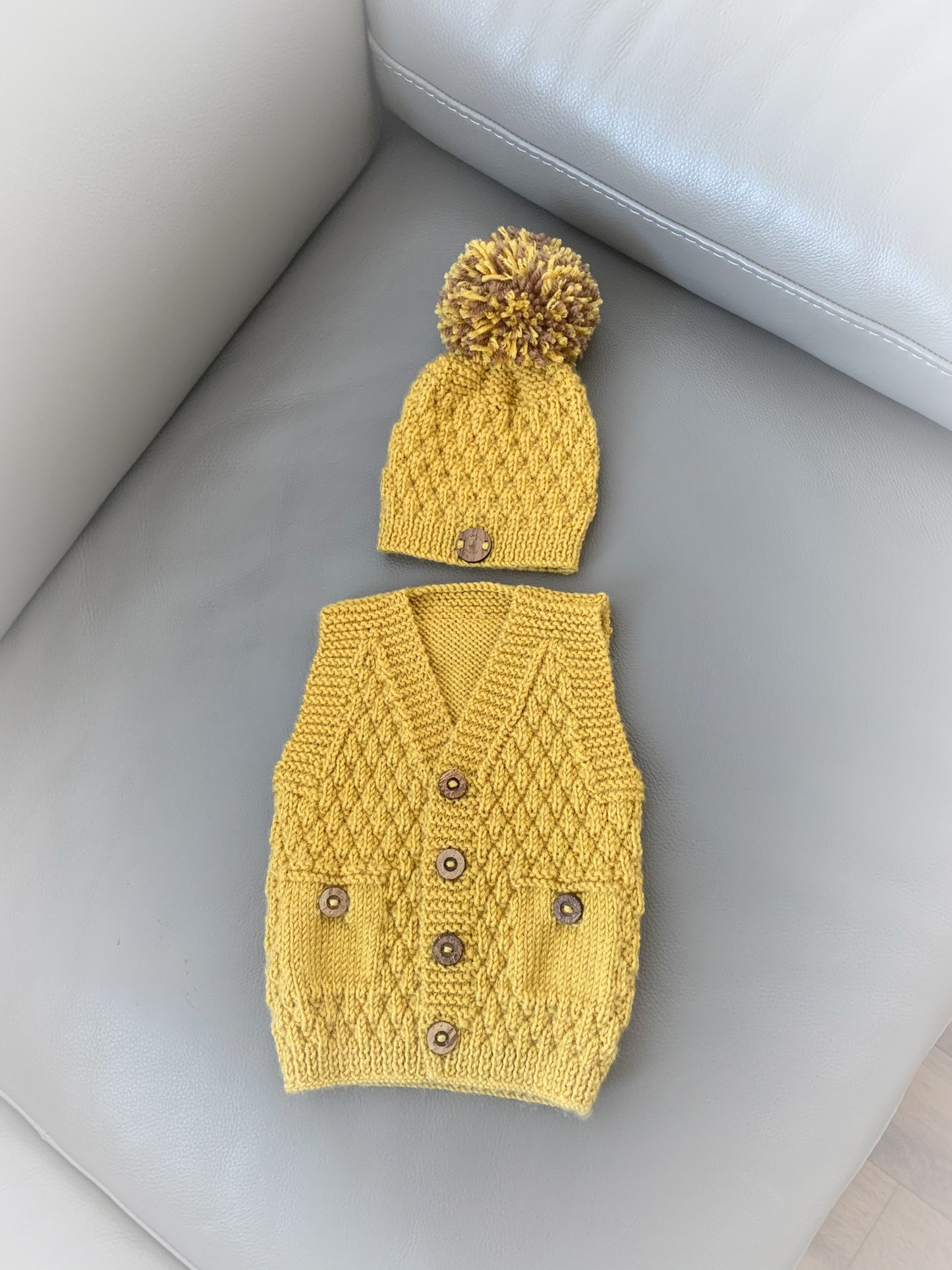 "Mustard” 4 Piece Set Knitting pattern for Reborn doll 16-22” or 0-3 Mth Old Baby