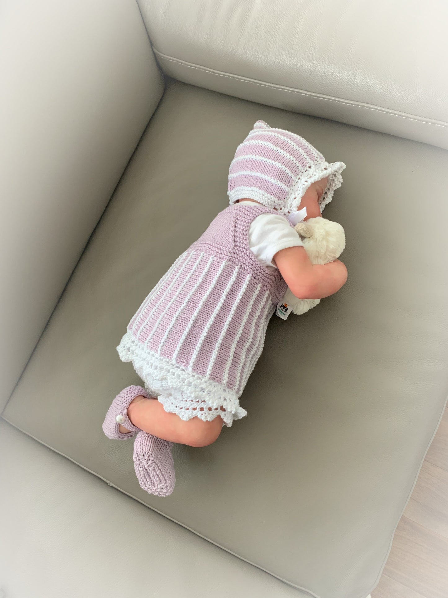 "Twinkle ” 4 Piece Set Knitting pattern for Reborn doll 16 -22” or 0-3 Mth Old Baby