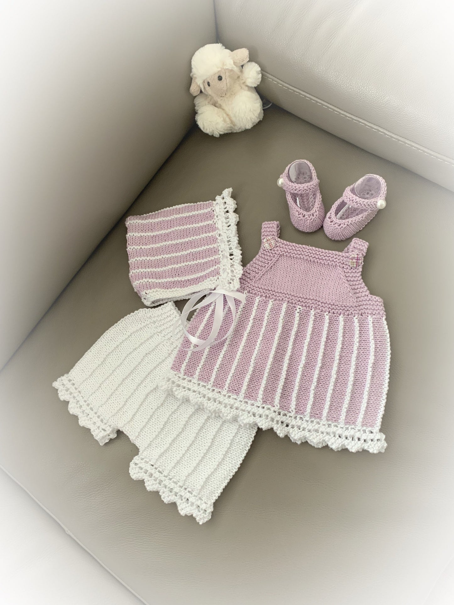 "Twinkle ” 4 Piece Set Knitting pattern for Reborn doll 16 -22” or 0-3 Mth Old Baby