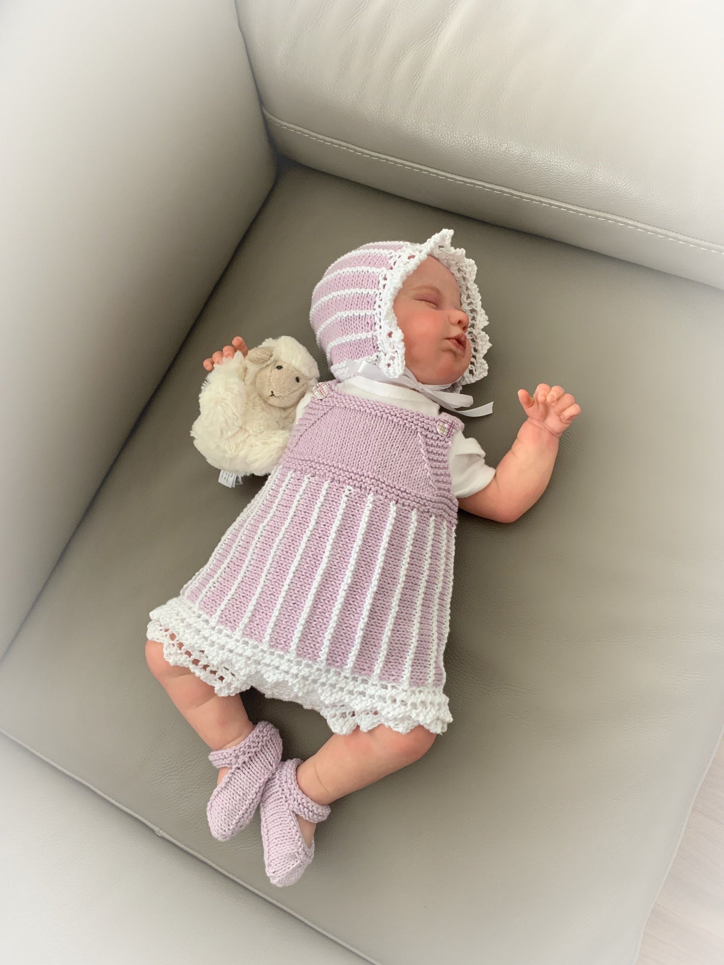 "Twinkle ” 4 Piece Set Knitting pattern for Reborn doll 16 -22” or 0-3 Mth Old Baby
