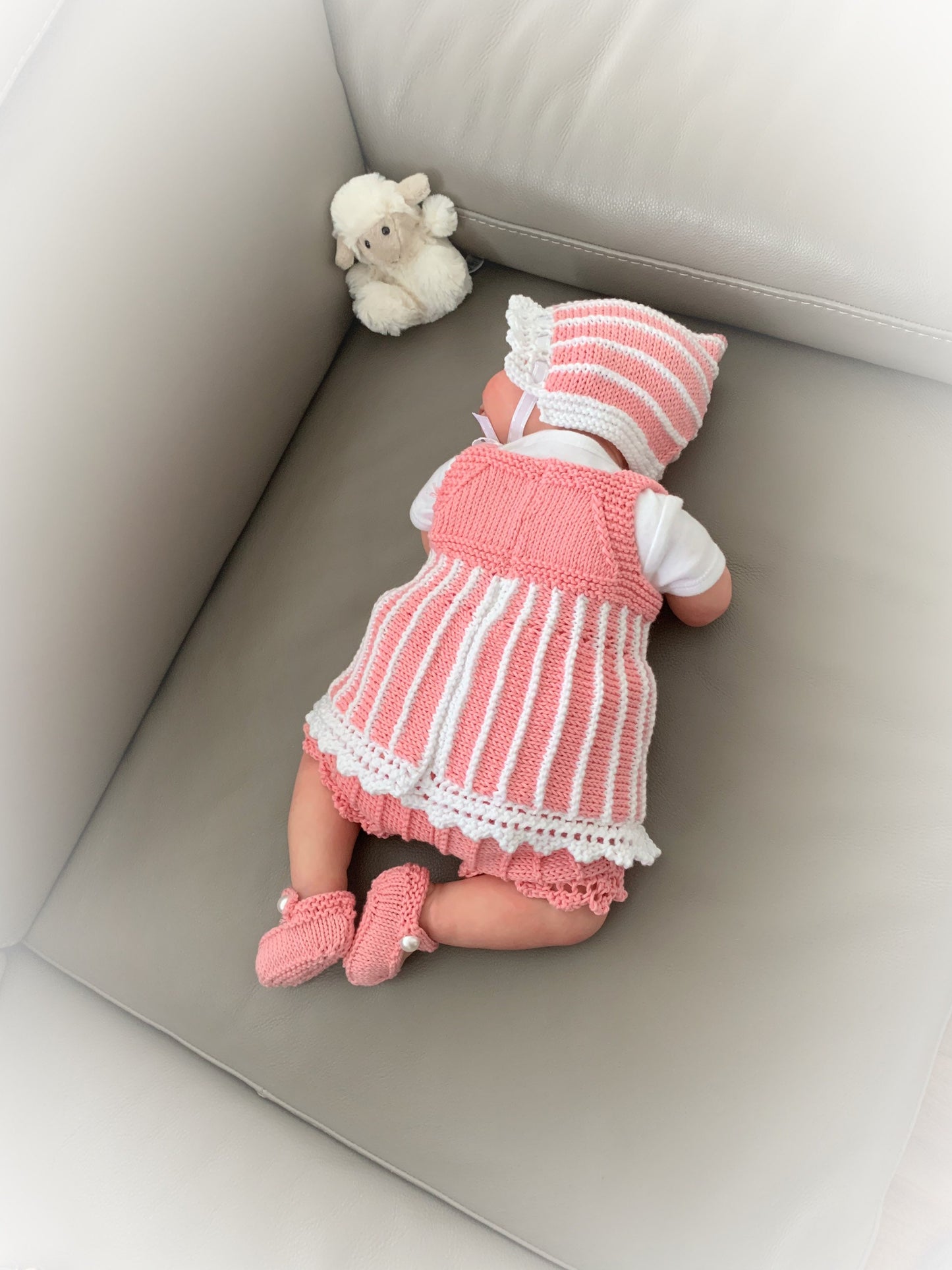"Twinkle ” 4 Piece Set Knitting pattern for Reborn doll 16 -22” or 0-3 Mth Old Baby