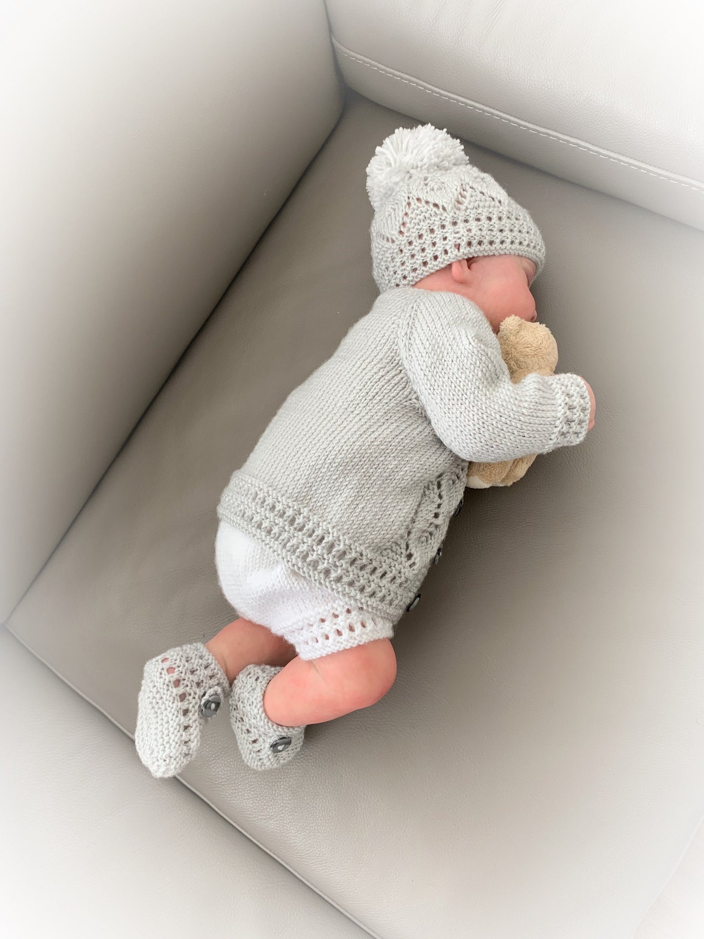 "Oregano” 4 Piece Set Knitting pattern for Reborn doll 16-22” or 0-3 Mth Old Baby
