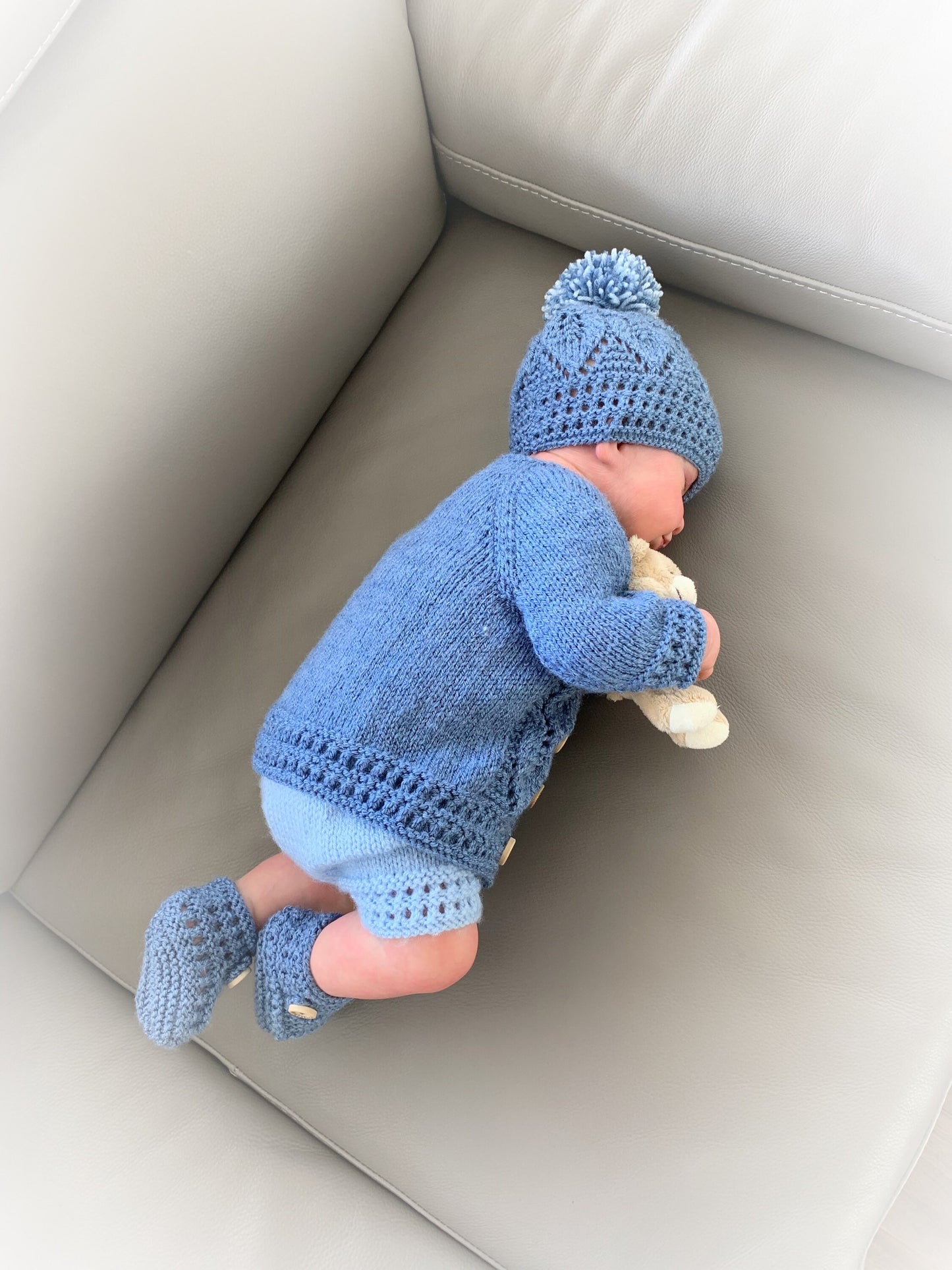 "Oregano” 4 Piece Set Knitting pattern for Reborn doll 16-22” or 0-3 Mth Old Baby