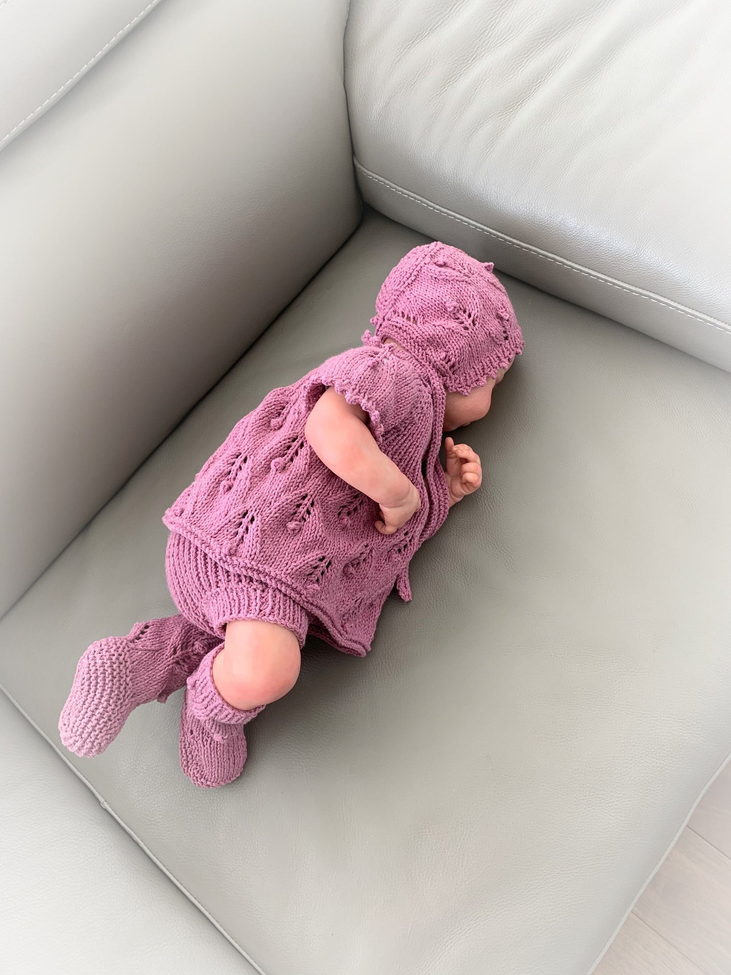 "Paris” Angel Set Knitting pattern for Reborn doll 16 -22” or 0-3 Month Old Baby