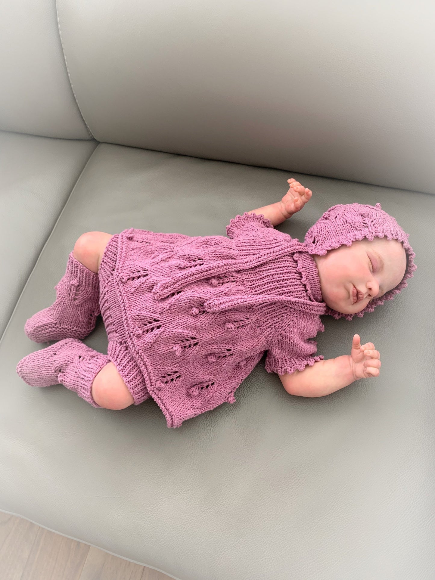 "Paris” Angel Set Knitting pattern for Reborn doll 16 -22” or 0-3 Month Old Baby