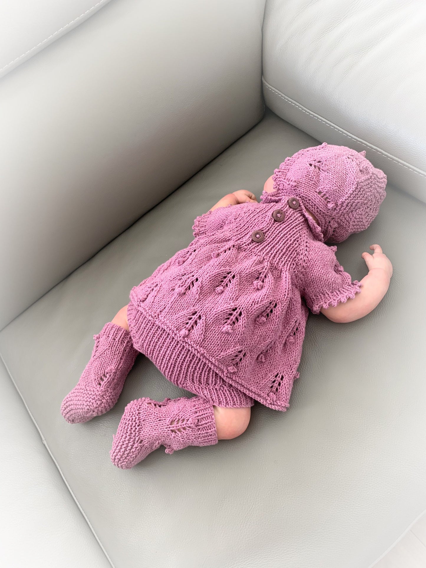 "Paris” Angel Set Knitting pattern for Reborn doll 16 -22” or 0-3 Month Old Baby