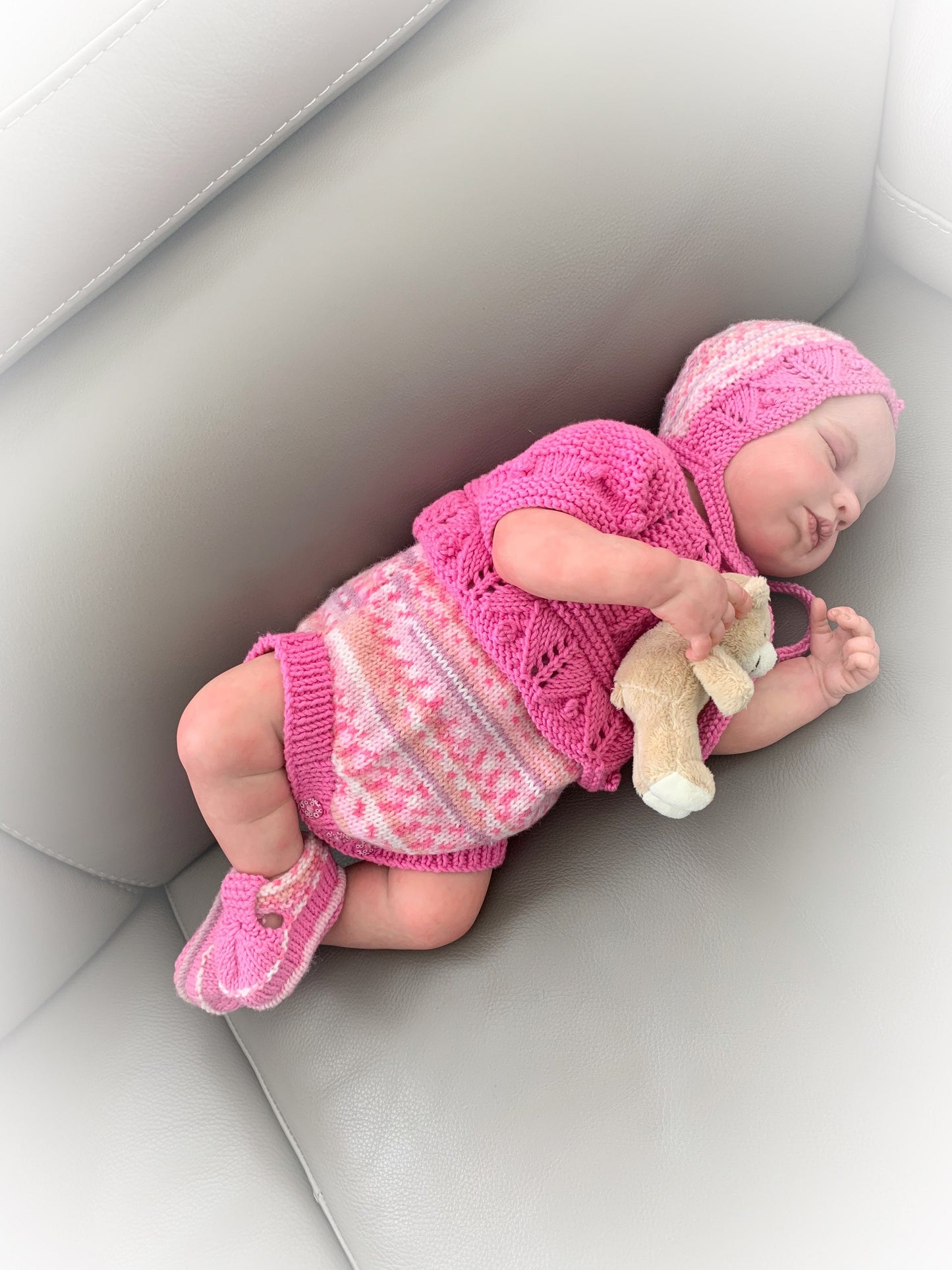 "Candy” Romper Knitting pattern for Reborn doll 16 -22” or 0-3 Month Old Baby