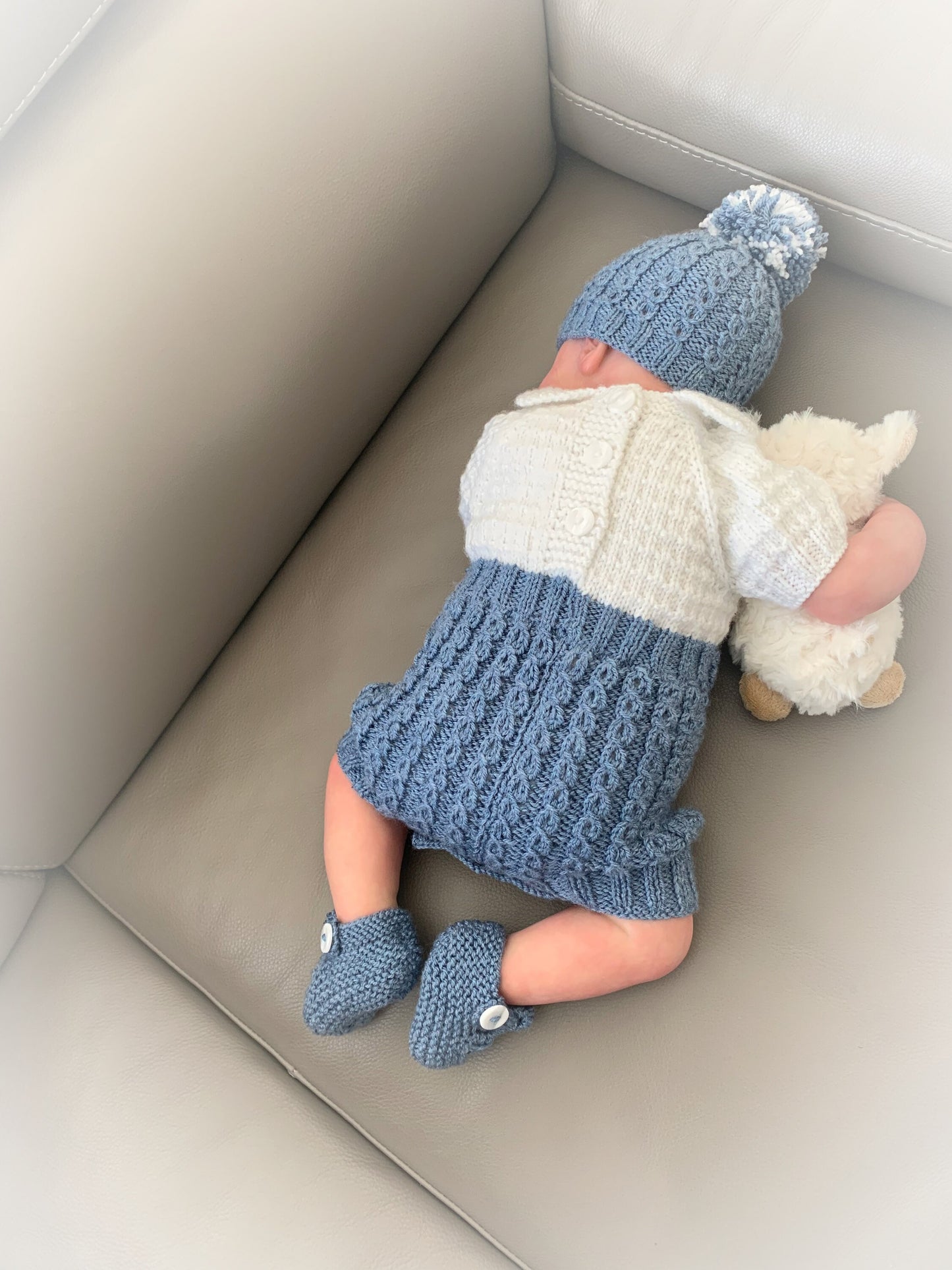 "Nutmeg” Romper Knitting pattern for Reborn doll 16 -22” or 0-3 Month Old Baby