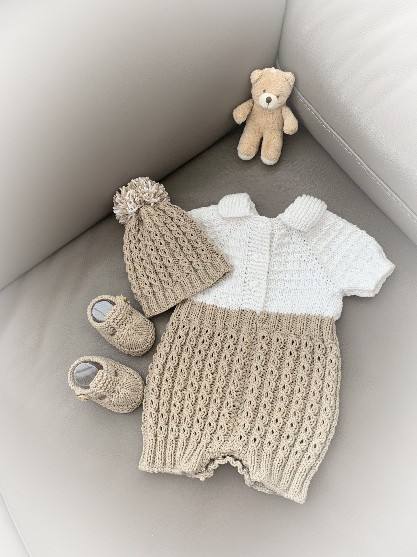 "Nutmeg” Romper Knitting pattern for Reborn doll 16 -22” or 0-3 Month Old Baby