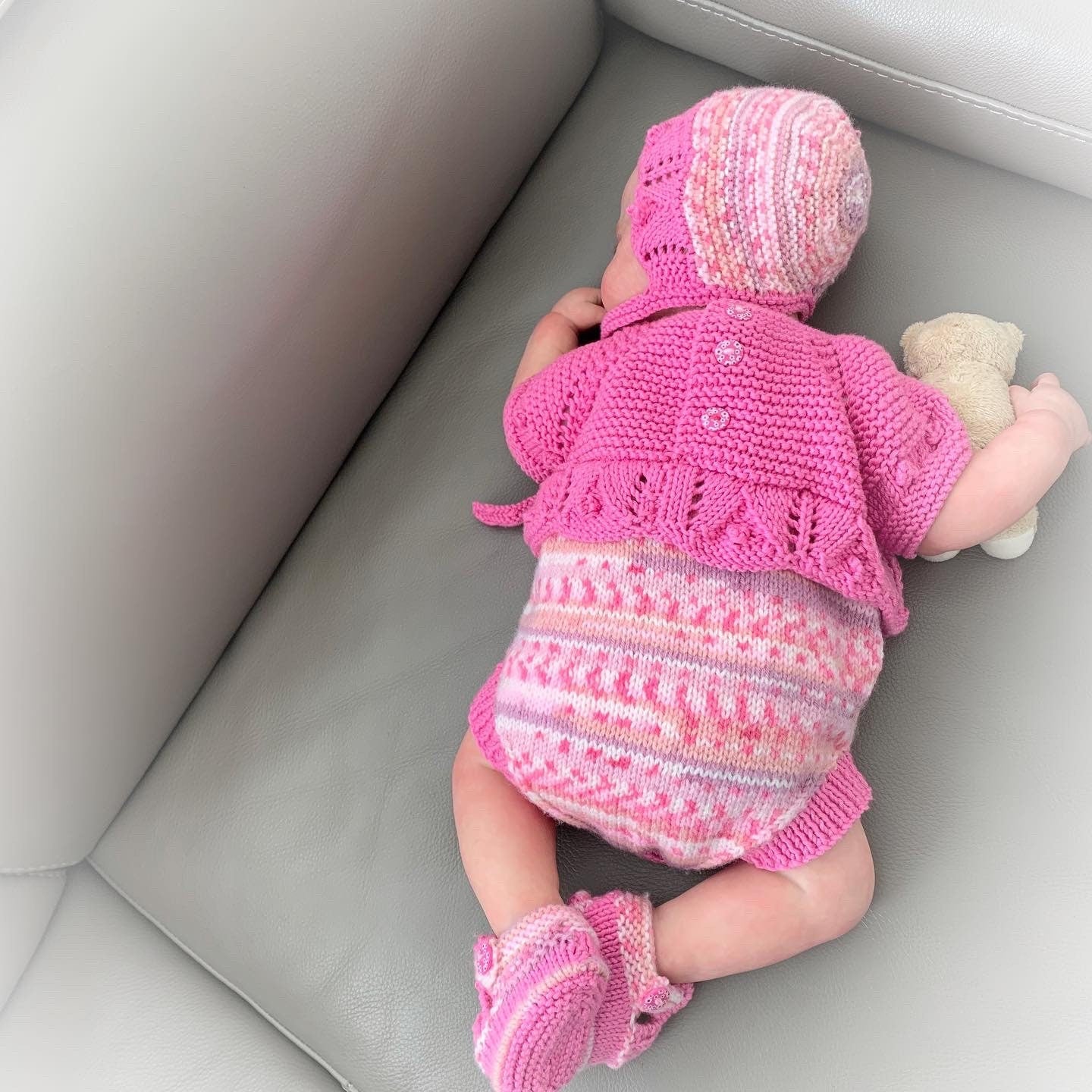 "Candy” Romper Knitting pattern for Reborn doll 16 -22” or 0-3 Month Old Baby