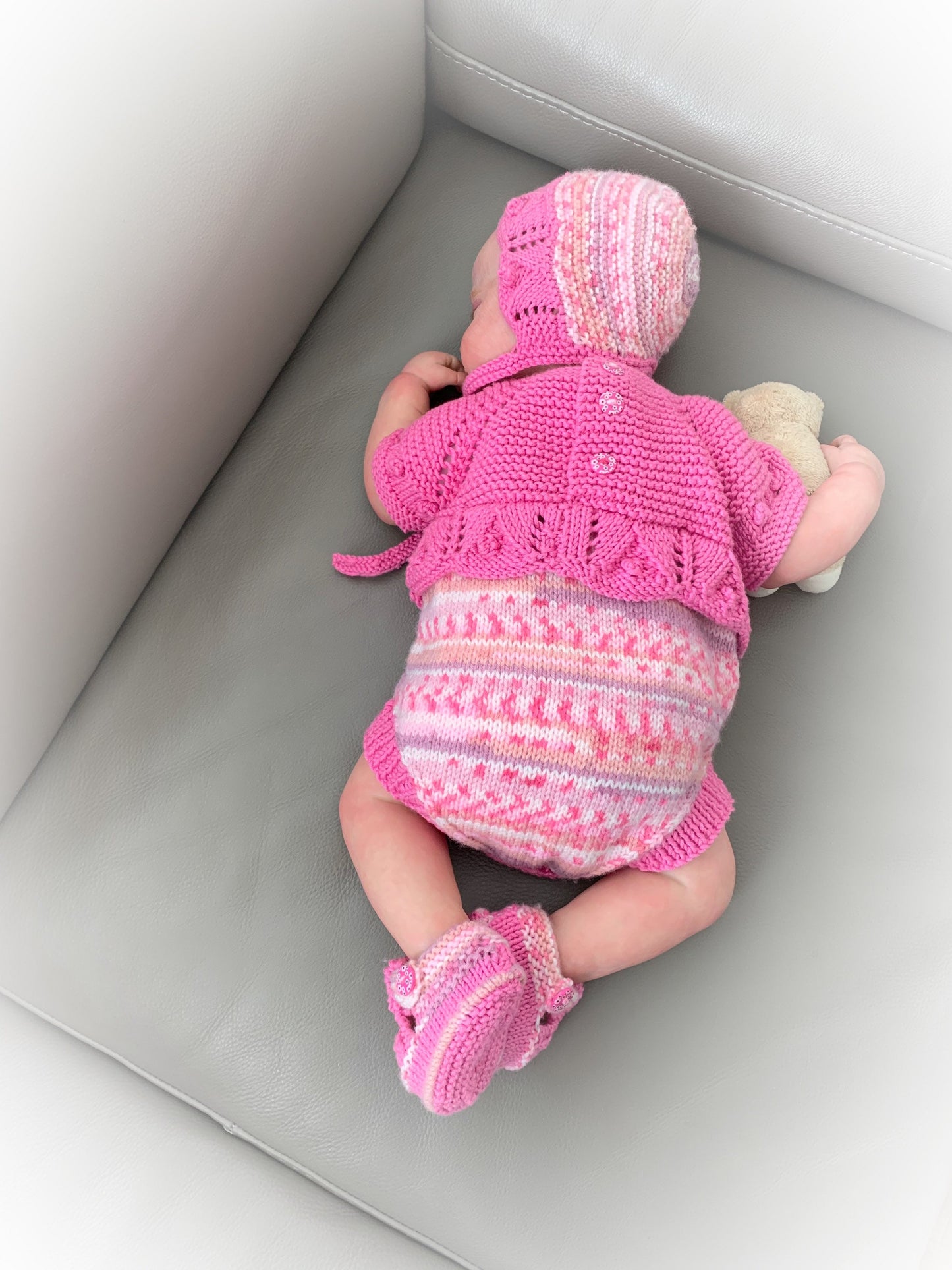 "Candy” Romper Knitting pattern for Reborn doll 16 -22” or 0-3 Month Old Baby