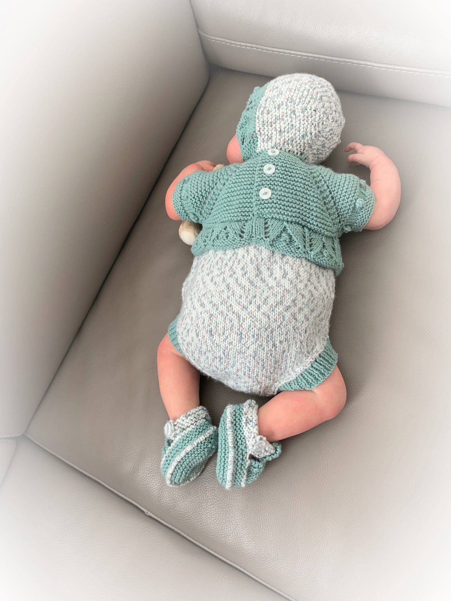 "Candy” Romper Knitting pattern for Reborn doll 16 -22” or 0-3 Month Old Baby