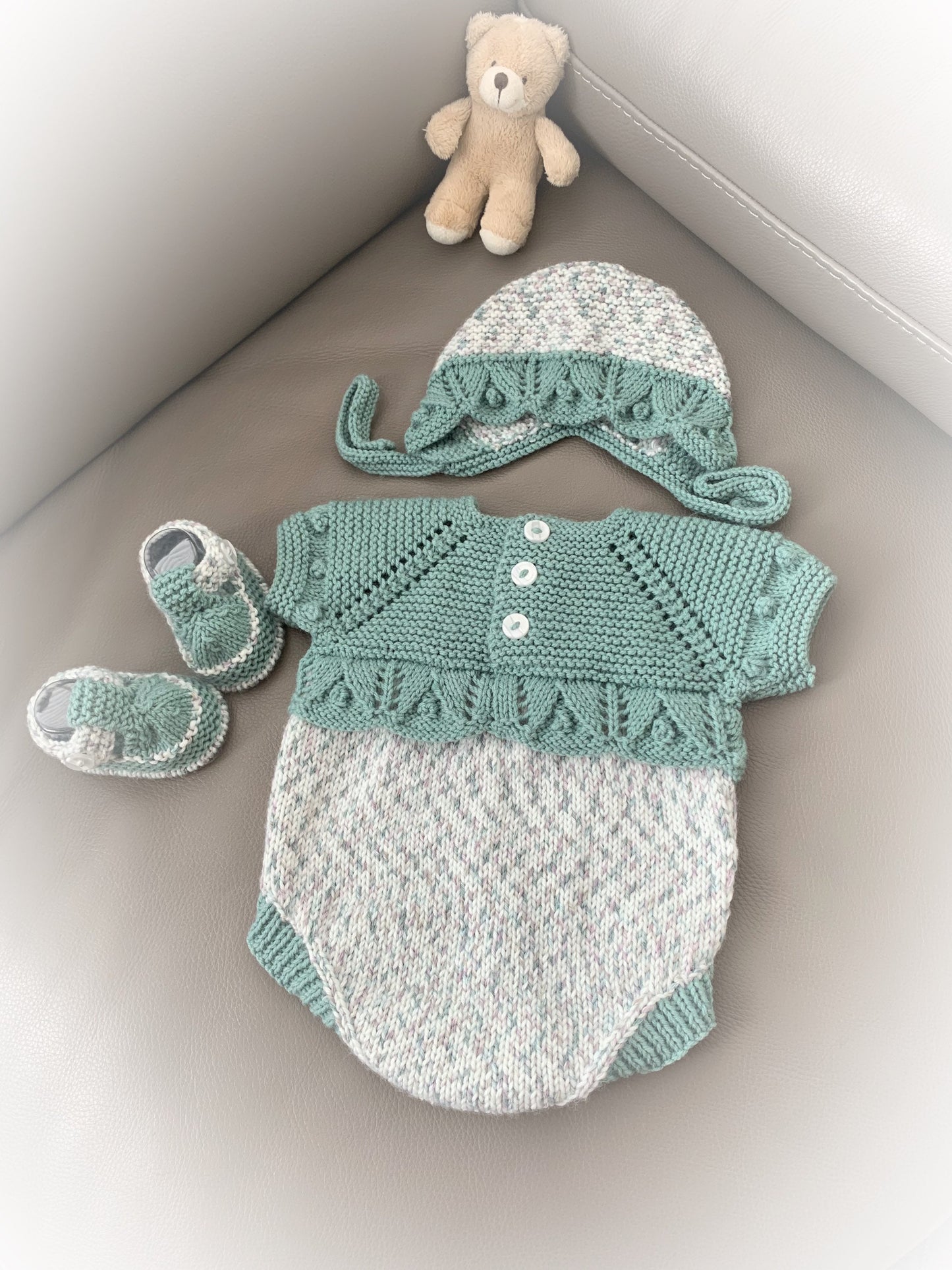"Candy” Romper Knitting pattern for Reborn doll 16 -22” or 0-3 Month Old Baby
