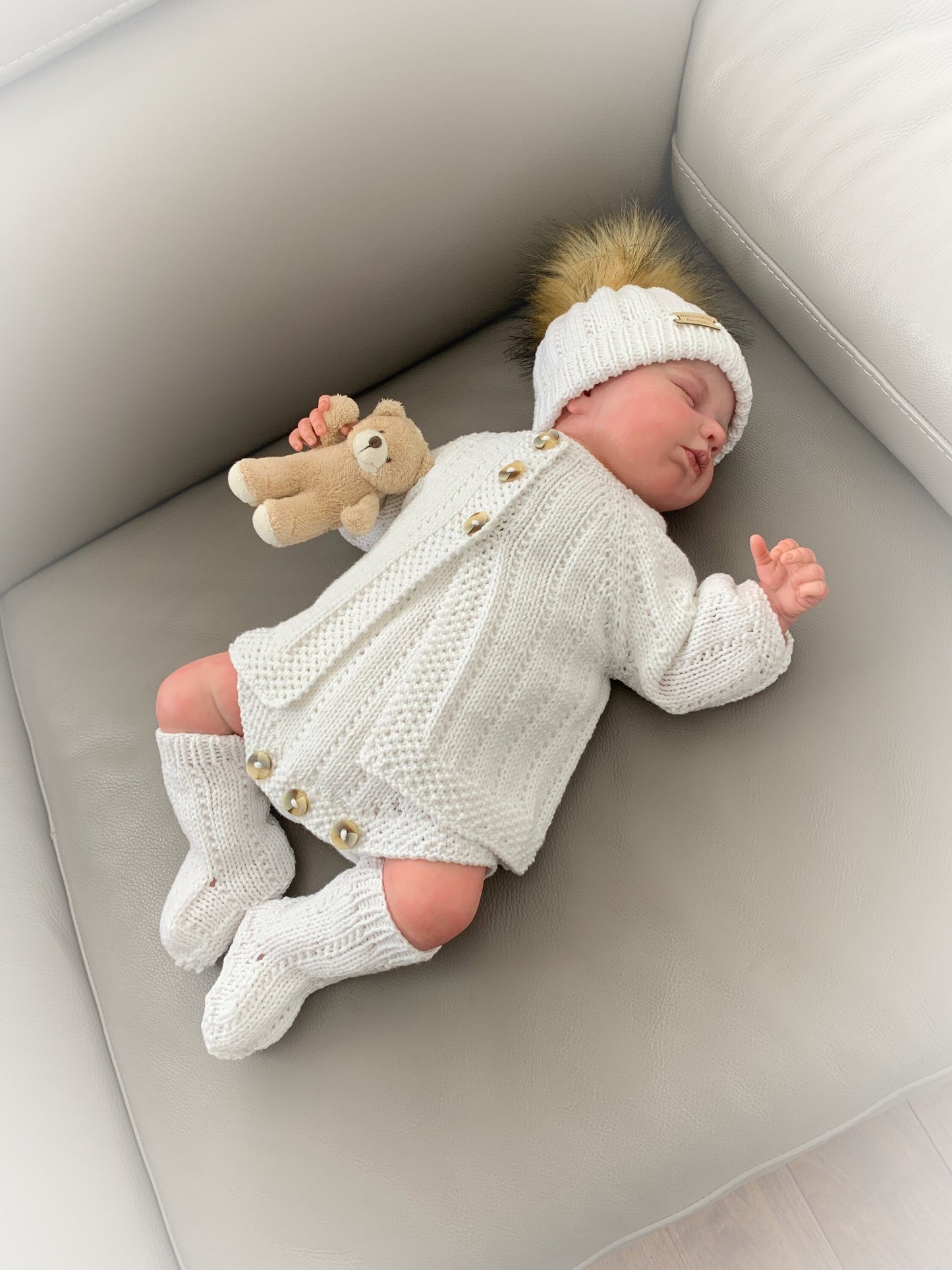 "Cotton ” Multi-piece Knitting pattern for Reborn doll 16 -22” or 0-3 Month Old Baby