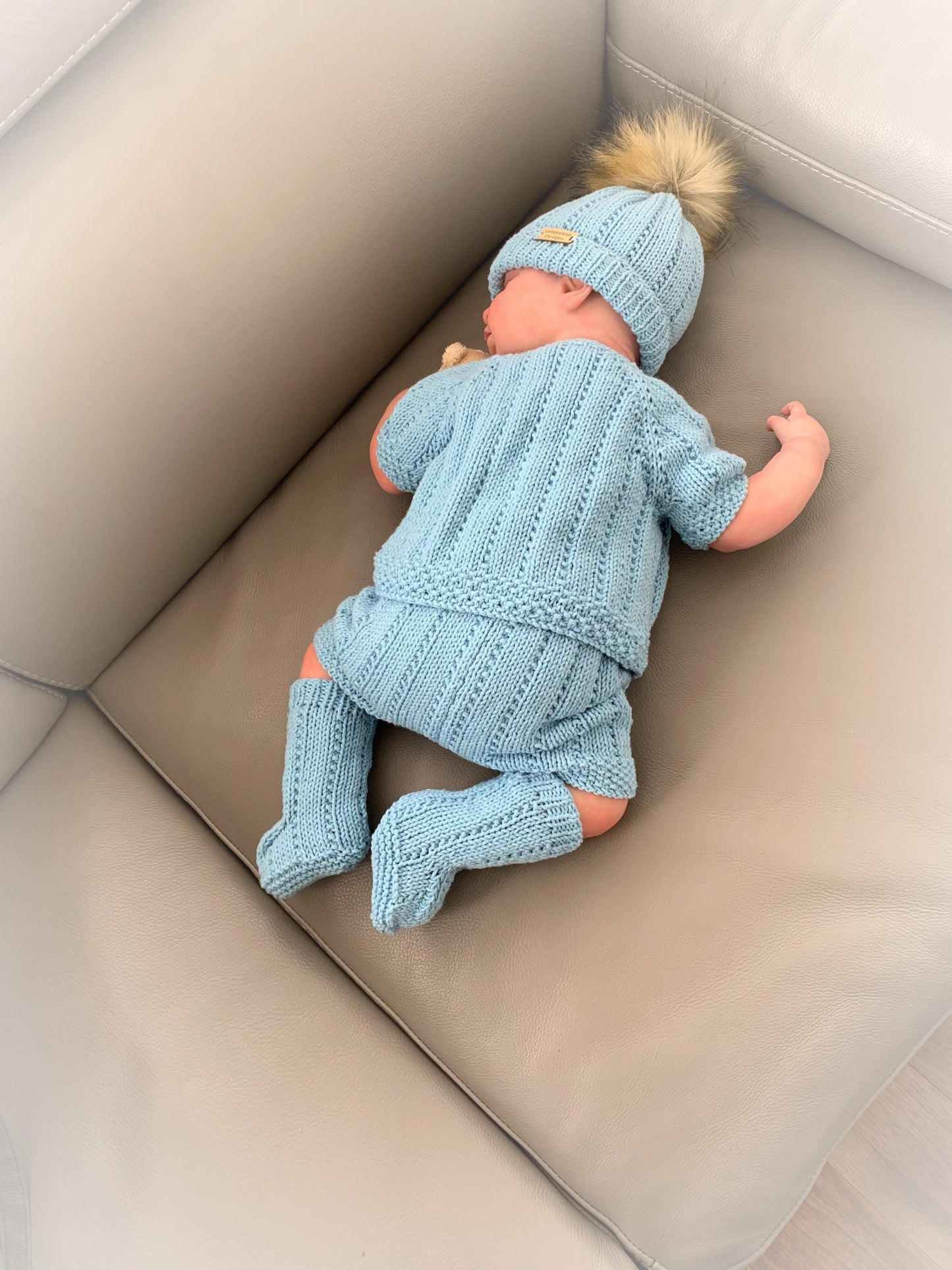 "Cotton ” Multi-piece Knitting pattern for Reborn doll 16 -22” or 0-3 Month Old Baby