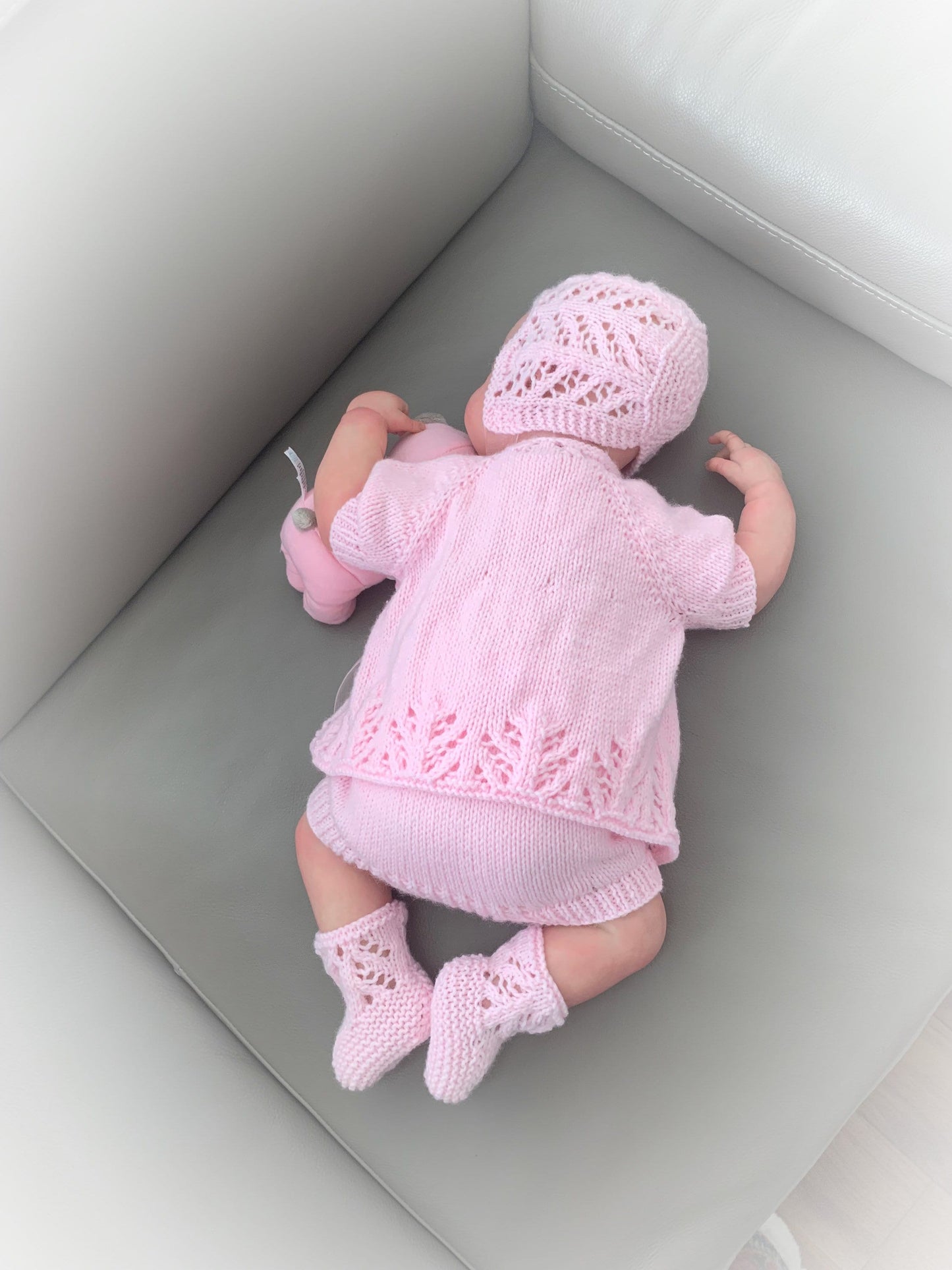 "Sparkle” 4-piece Knitting pattern set for Reborn doll 16 -22” or 0-3 Month Old Baby