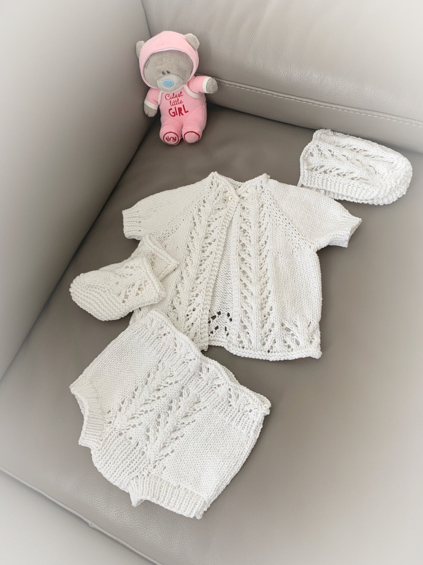 "Sparkle” 4-piece Knitting pattern set for Reborn doll 16 -22” or 0-3 Month Old Baby