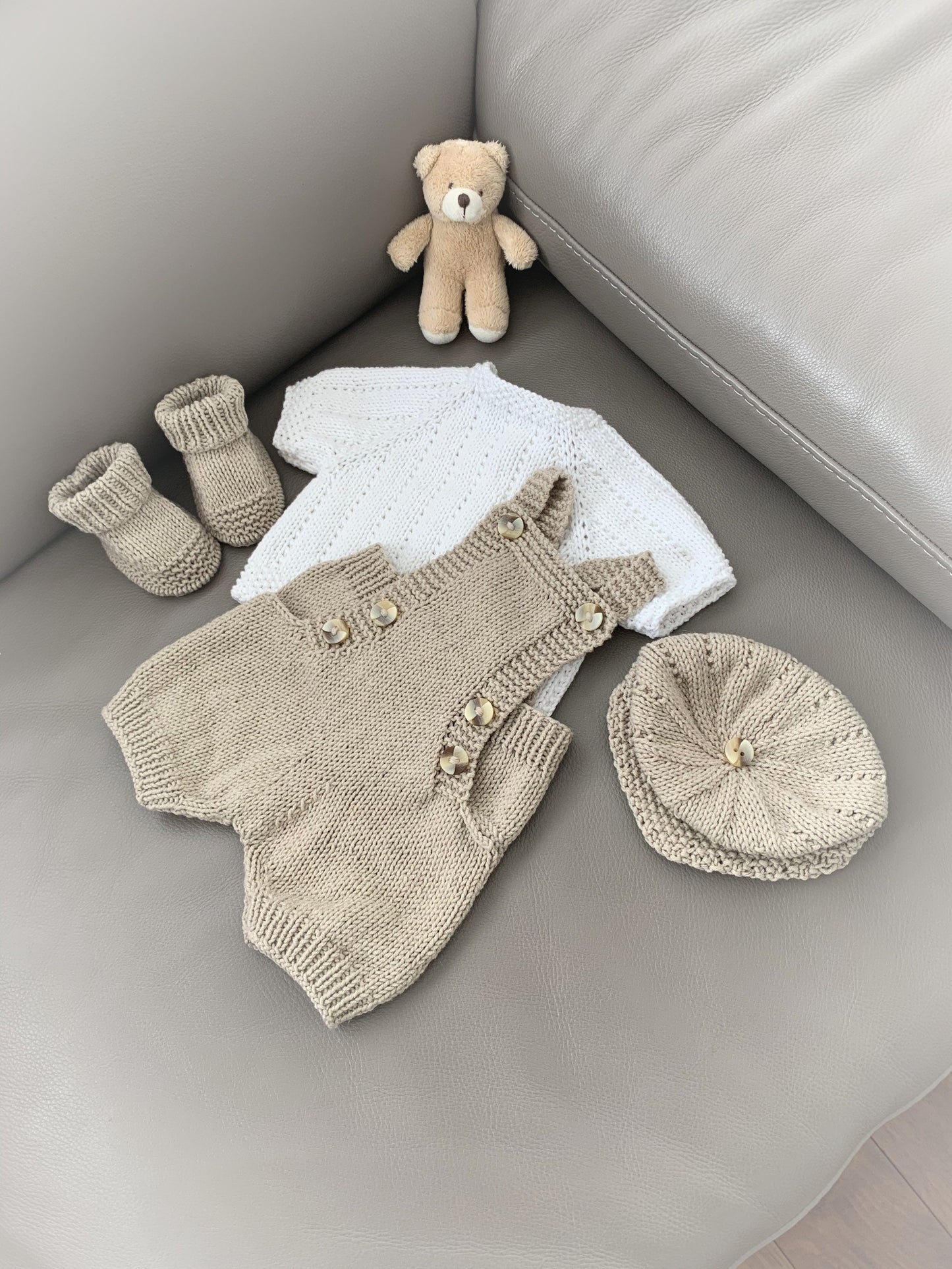 "Dandelion ” 4 Piece Set Knitting pattern for Reborn doll 16 -22” or 0-3 Mth Old Baby