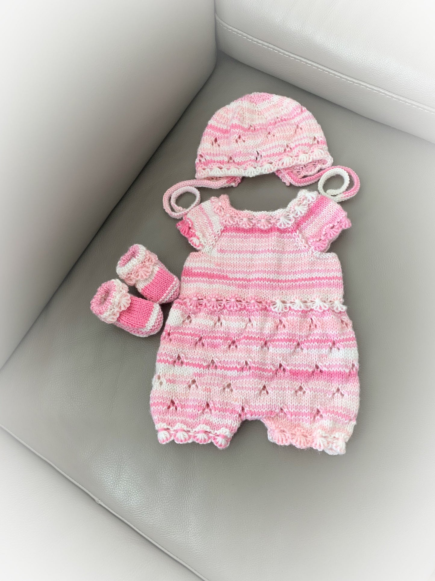 "Angel” Romper Knitting pattern for Reborn doll 16 -22” or 0-3 Month Old Baby
