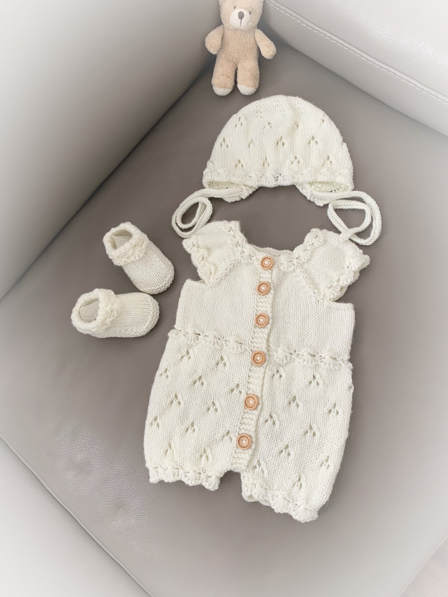 "Angel” Romper Knitting pattern for Reborn doll 16 -22” or 0-3 Month Old Baby