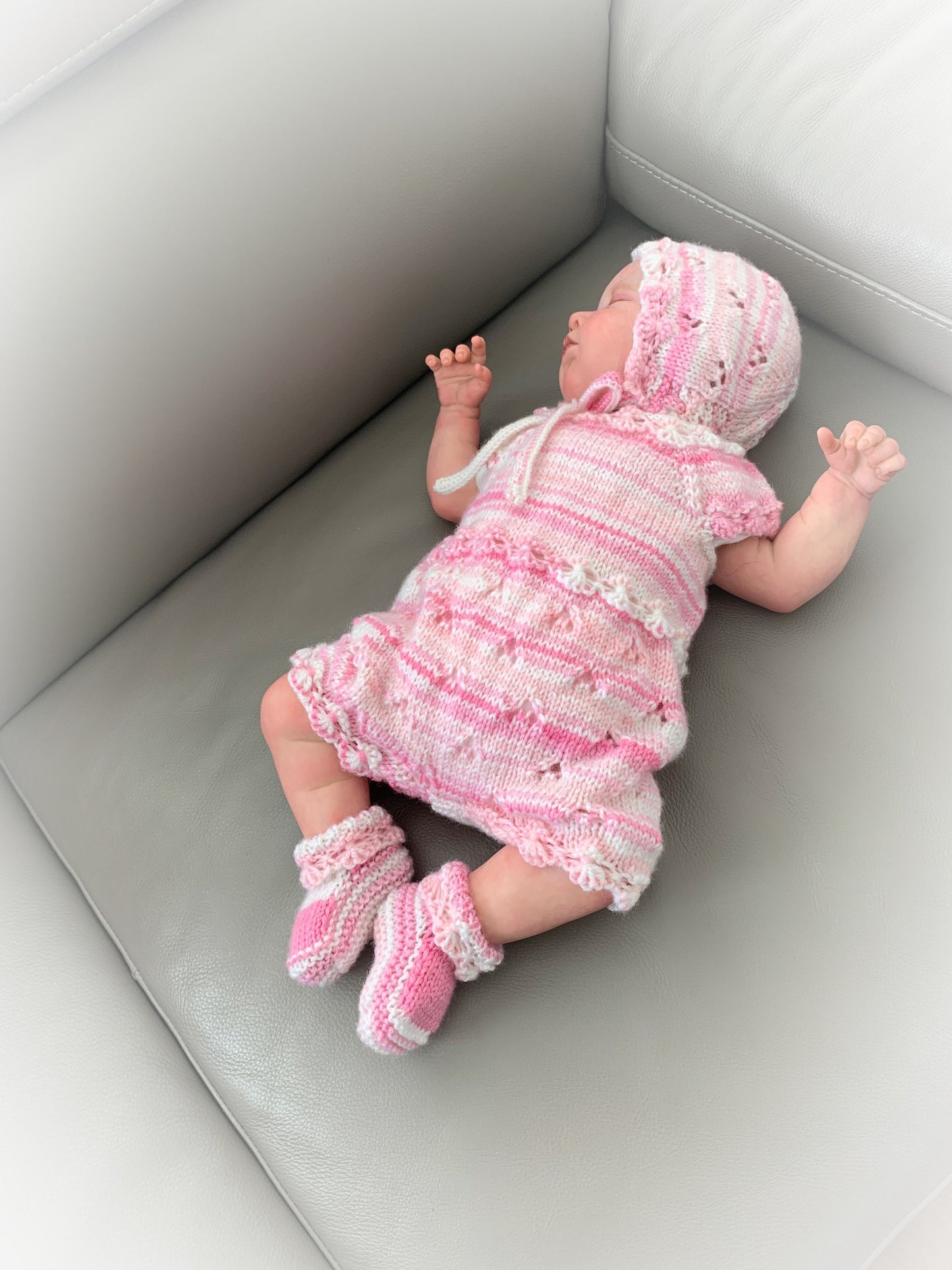 "Angel” Romper Knitting pattern for Reborn doll 16 -22” or 0-3 Month Old Baby