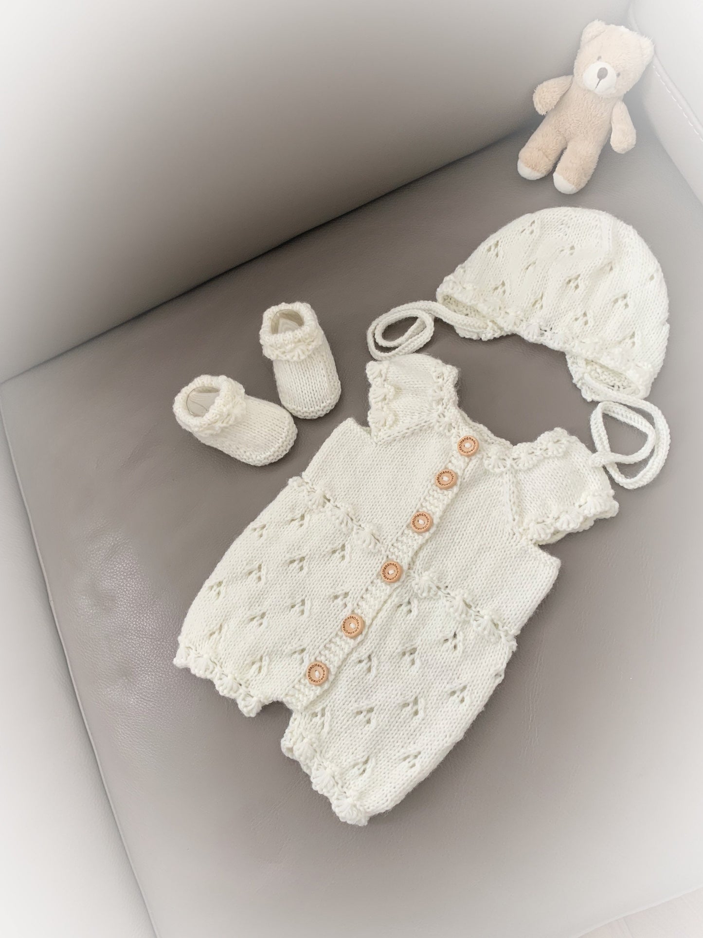 "Angel” Romper Knitting pattern for Reborn doll 16 -22” or 0-3 Month Old Baby