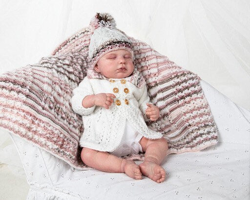 “Lollipop” Jacket, Hat & Blanket Set, Sizes Premature To 4 Years Old
