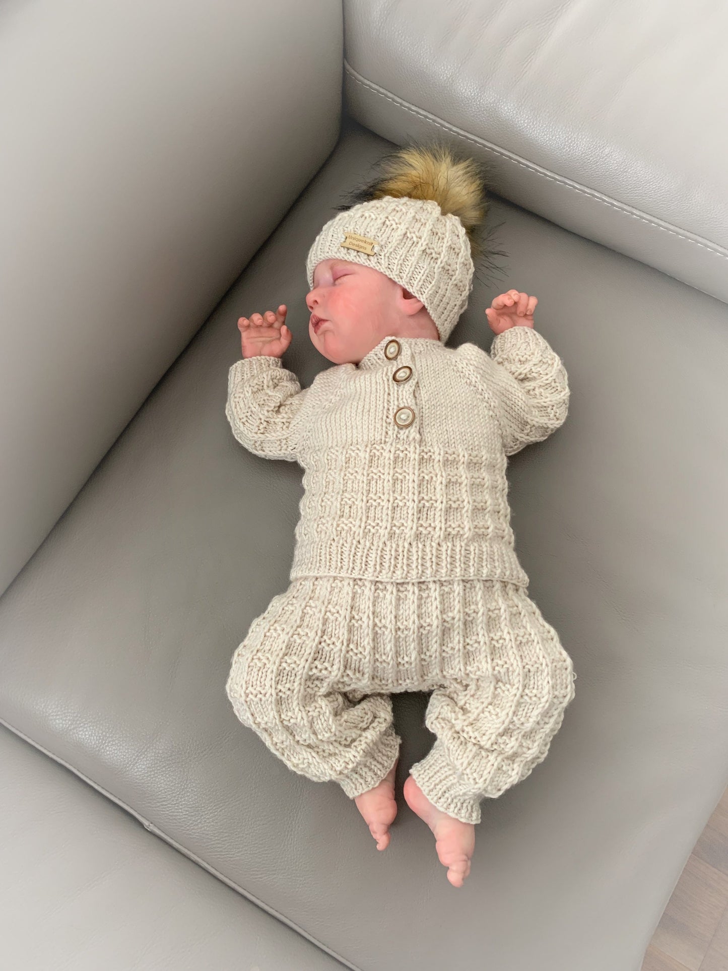 "Winter” 4 Piece Set Knitting pattern for Reborn doll 16-22” or 0-3 Month Old Baby
