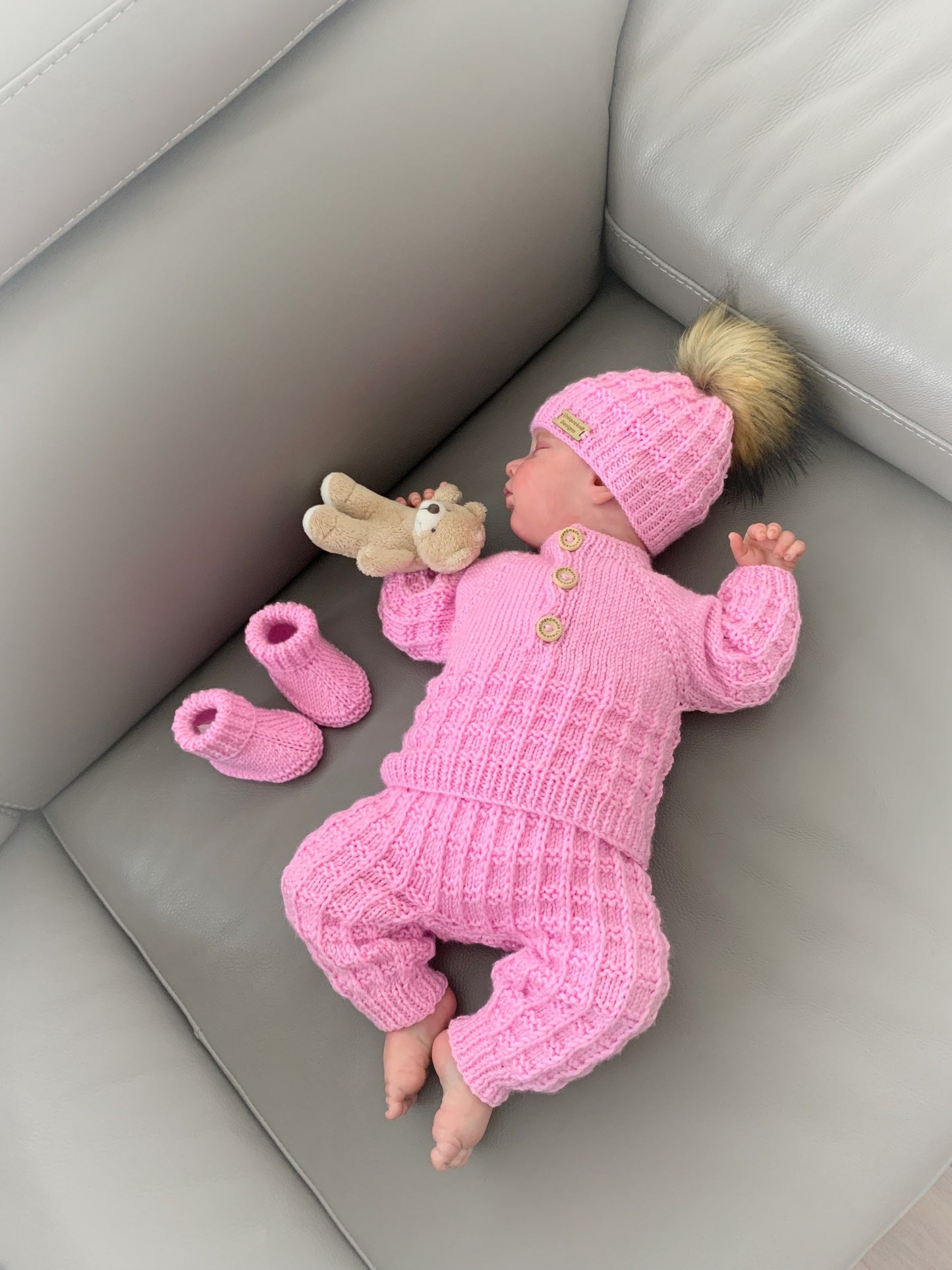 "Winter” 4 Piece Set Knitting pattern for Reborn doll 16-22” or 0-3 Month Old Baby