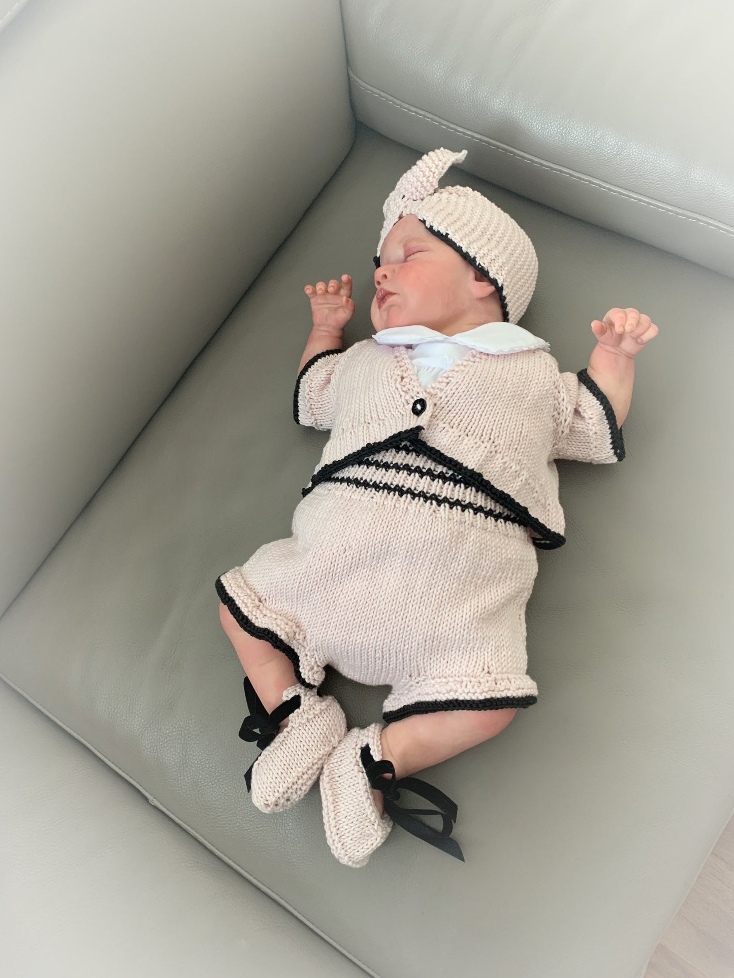 "Carmen” 4 Piece Knitting pattern set for Reborn doll 16 -22” or 0-3 Month Old Baby