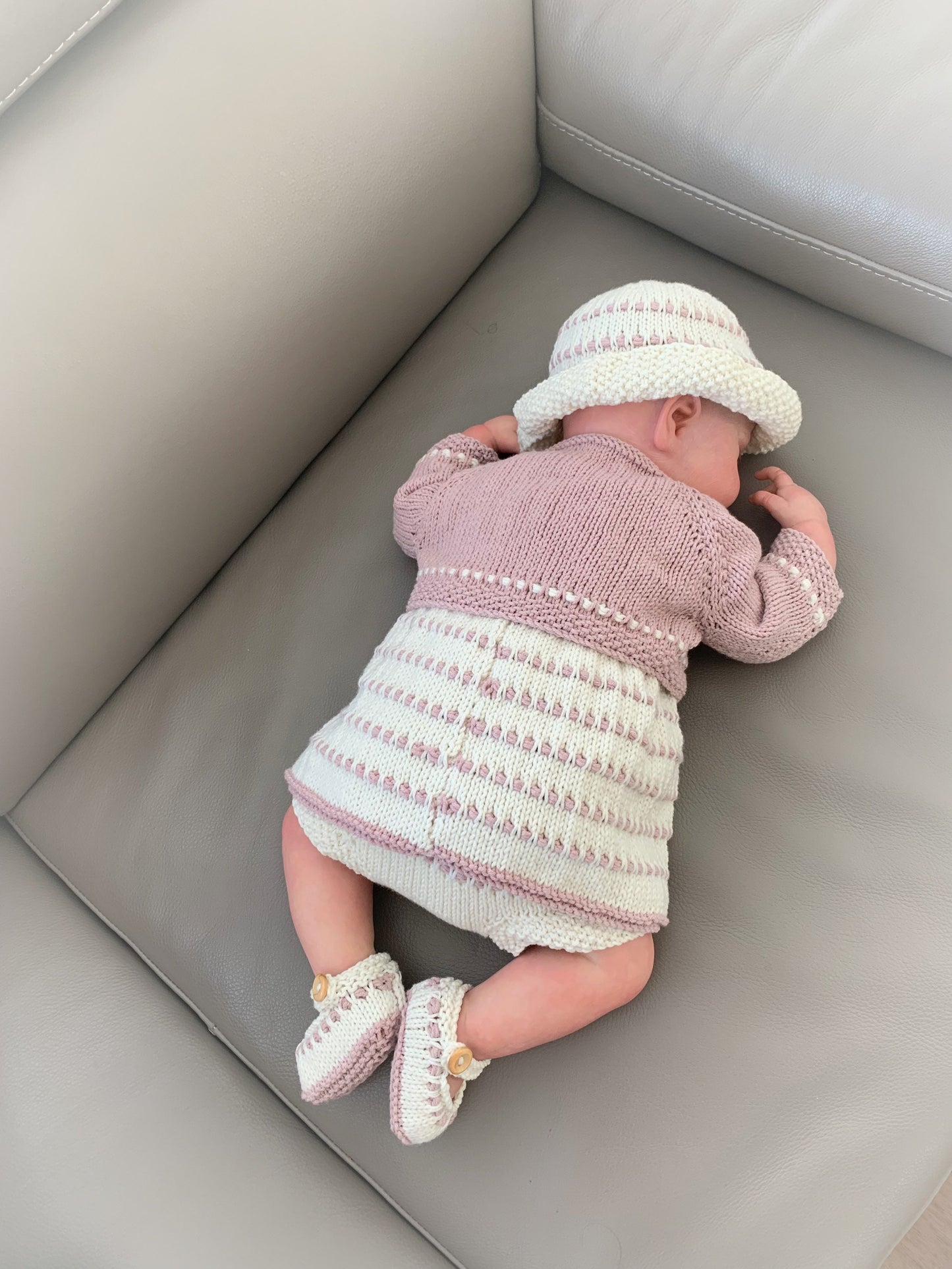 "Brook” 5 piece knitting pattern set for a reborn doll 16 -22” or 0-3 Month Old Baby