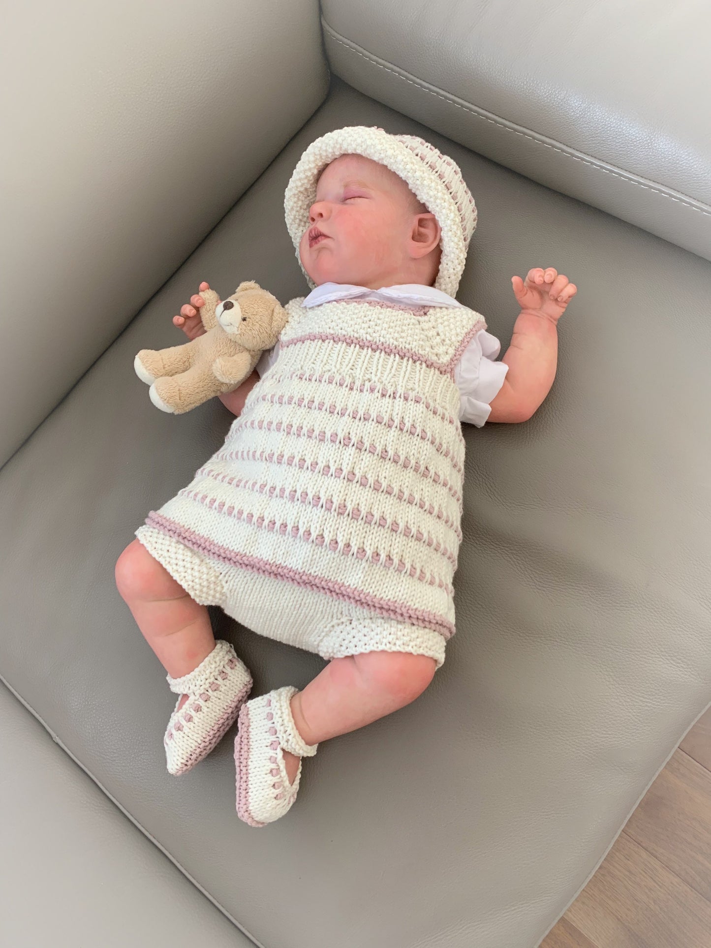"Brook” 5 piece knitting pattern set for a reborn doll 16 -22” or 0-3 Month Old Baby