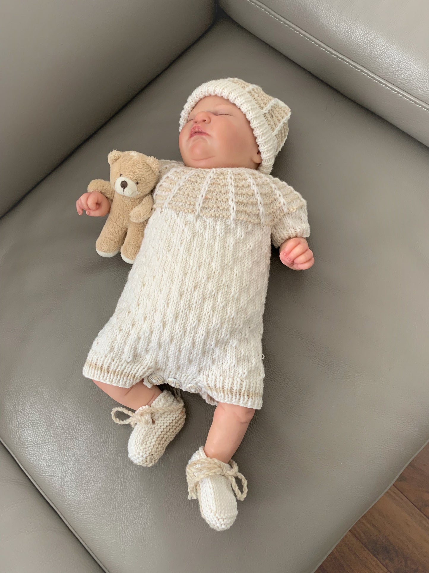 "Isaac” Multi Piece set knitting pattern for reborn doll 16-22" or 0-3 month old baby