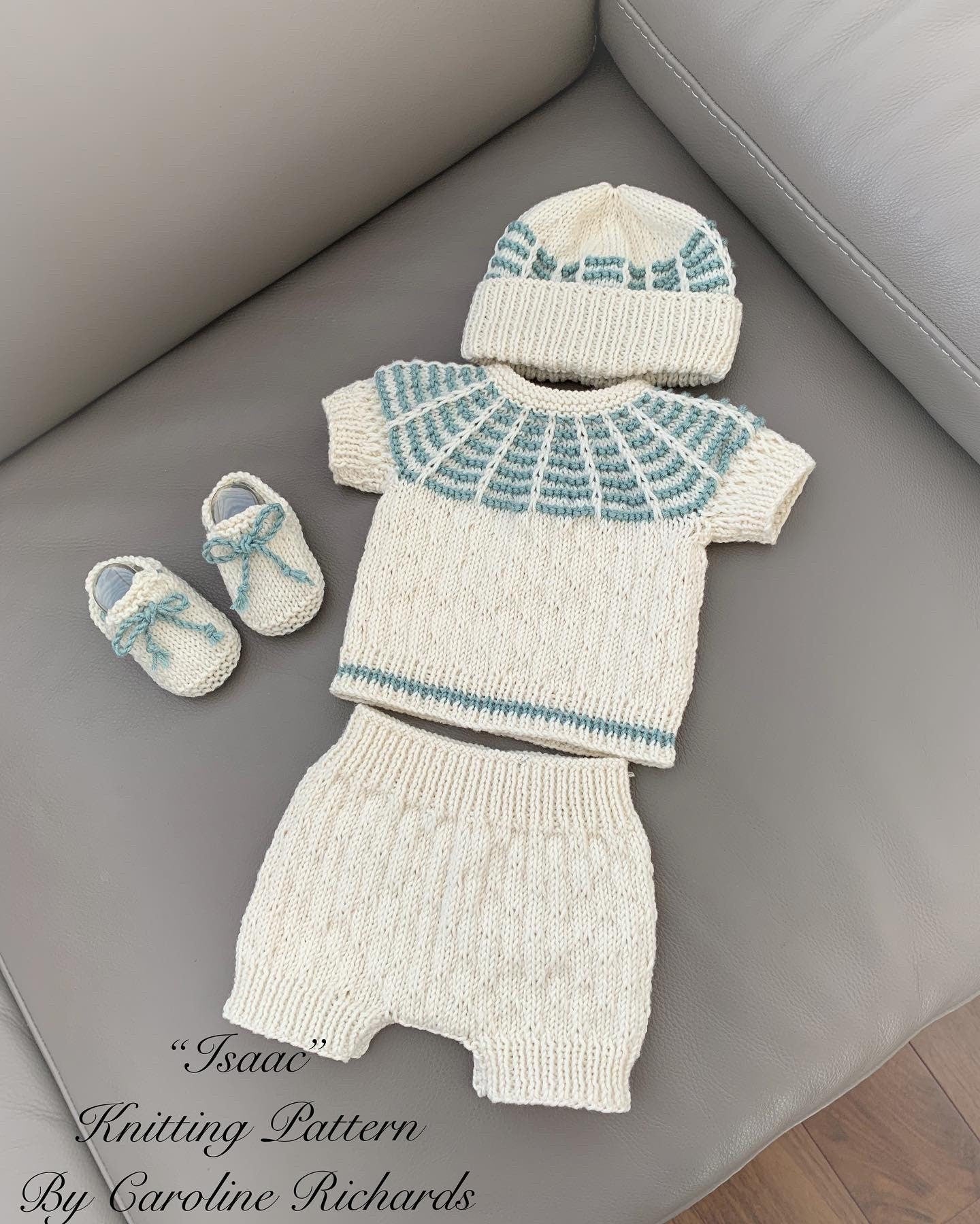 "Isaac” Multi Piece set knitting pattern for reborn doll 16-22" or 0-3 month old baby