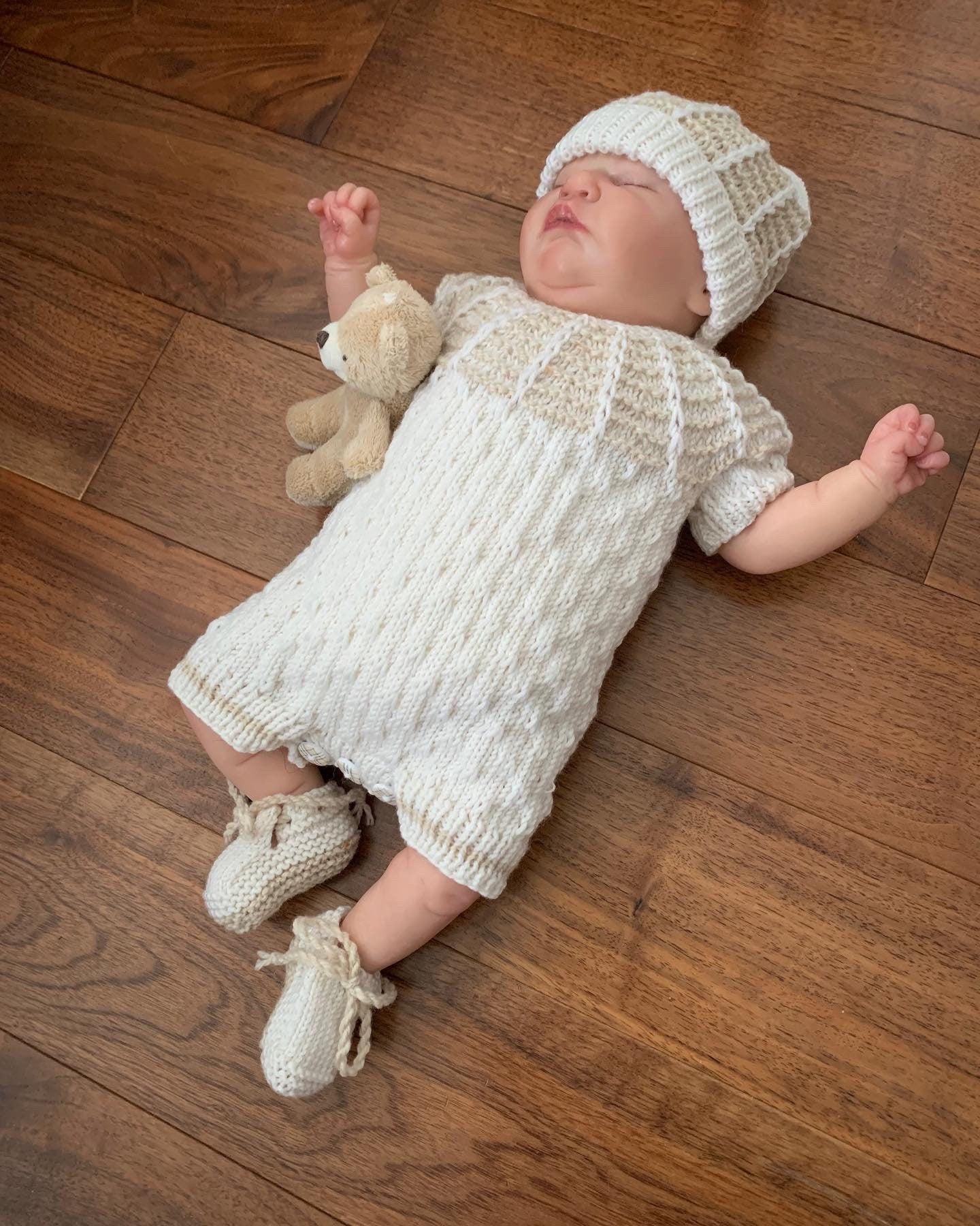 "Isaac” Multi Piece set knitting pattern for reborn doll 16-22" or 0-3 month old baby