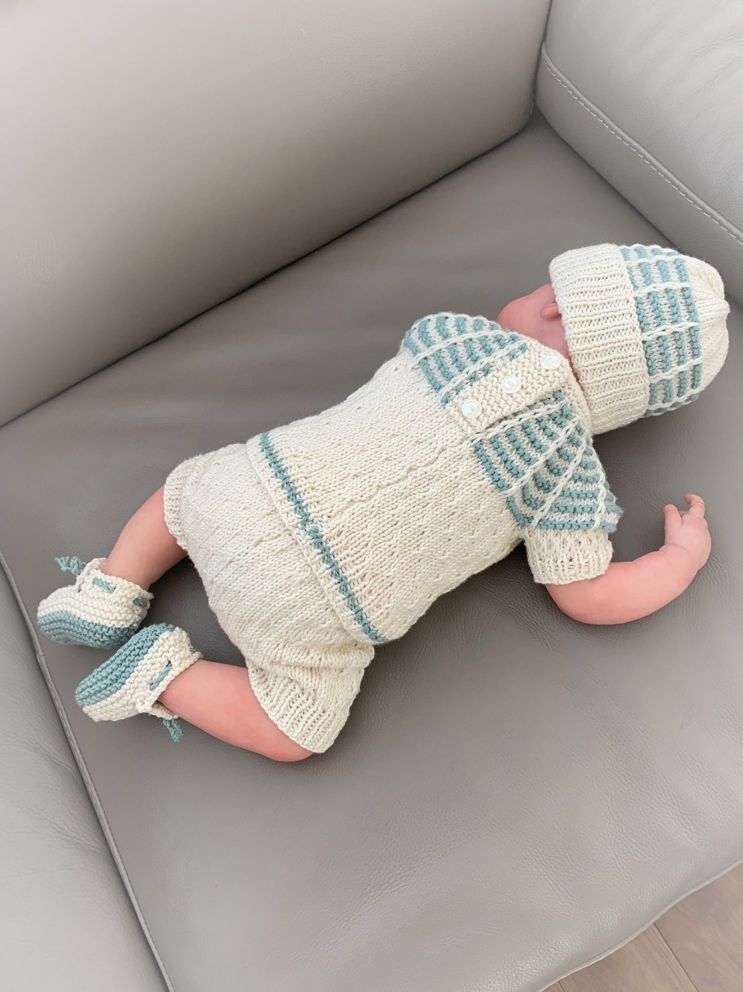 "Isaac” Multi Piece set knitting pattern for reborn doll 16-22" or 0-3 month old baby