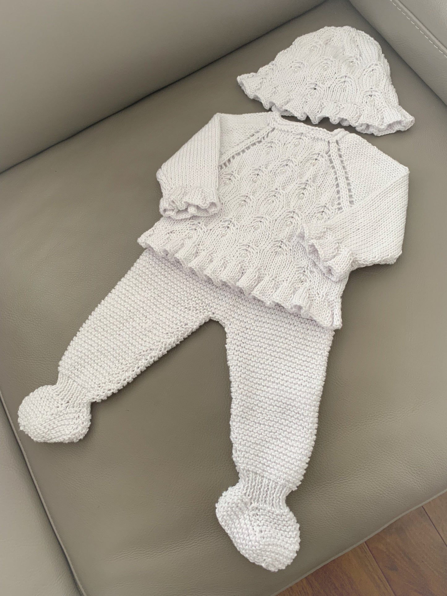 "Jade” 3 piece set knitting pattern for reborn doll 16-22" or 0-3 month old baby