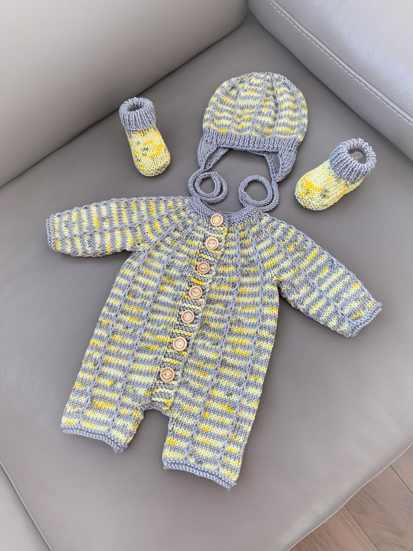 "Elijah” Romper set knitting pattern for reborn doll 16-22" or 0-3 month old baby