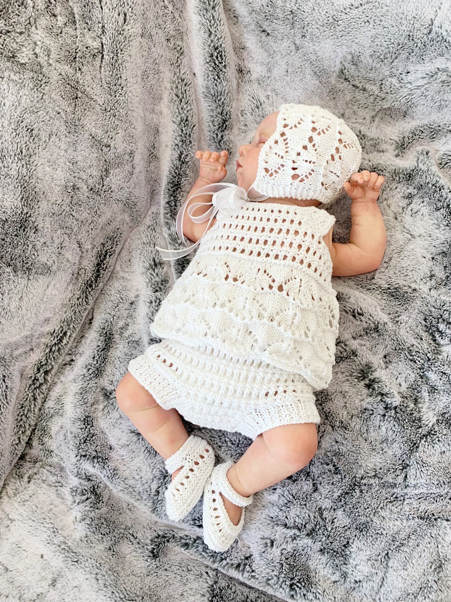 "Summer” 4 Piece Set Knitting pattern for Reborn doll 16-22” or 0-3 Month Old Baby