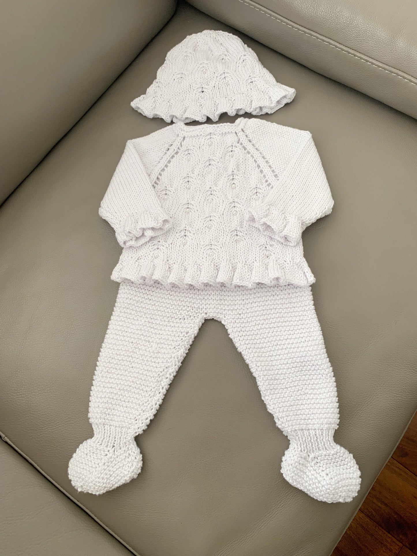"Jade” 3 piece set knitting pattern for reborn doll 16-22" or 0-3 month old baby