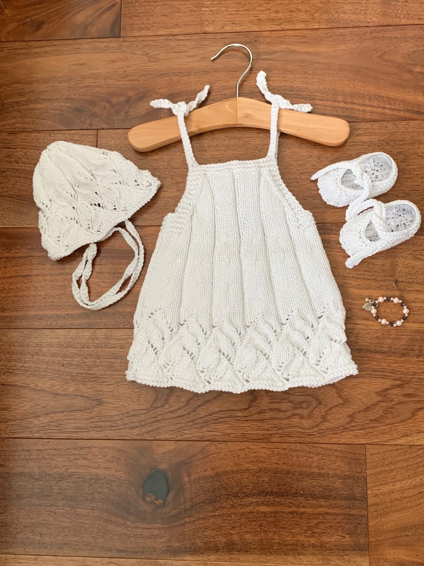 "Elderflower” Dress Knitting pattern for Reborn doll 16 -22” or 0-3 Month Old Baby