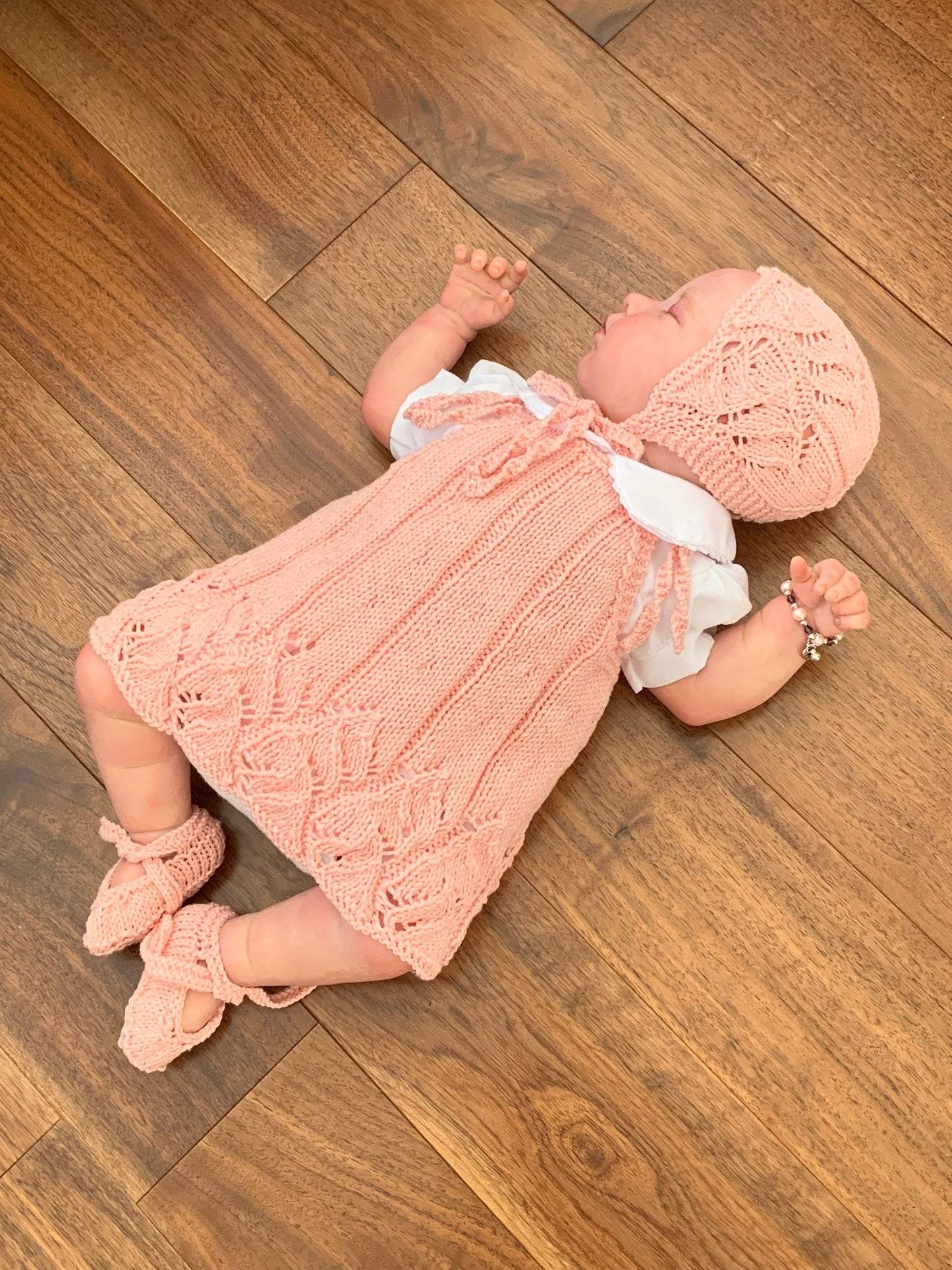 "Elderflower” Dress Knitting pattern for Reborn doll 16 -22” or 0-3 Month Old Baby