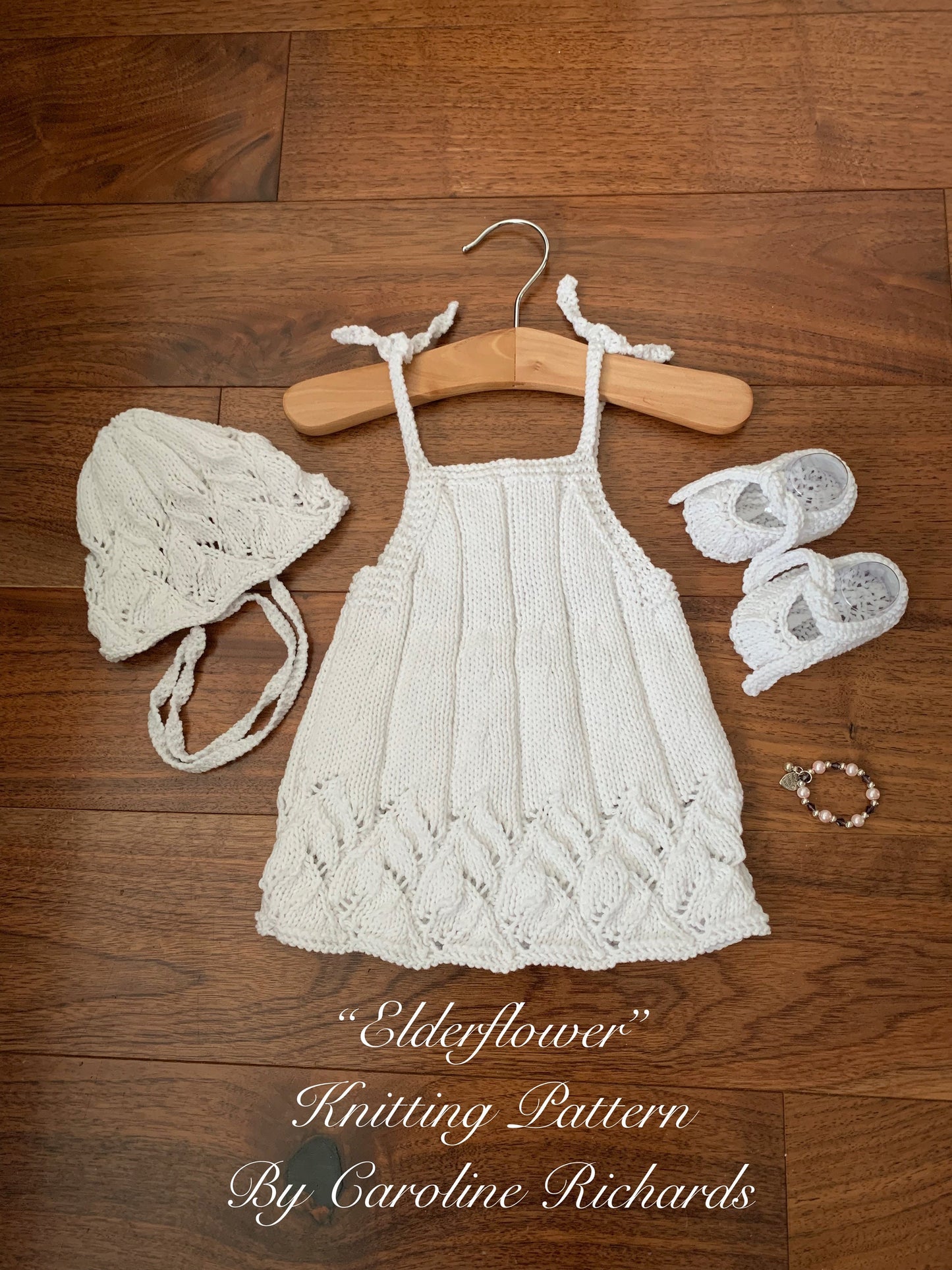"Elderflower” Dress Knitting pattern for Reborn doll 16 -22” or 0-3 Month Old Baby