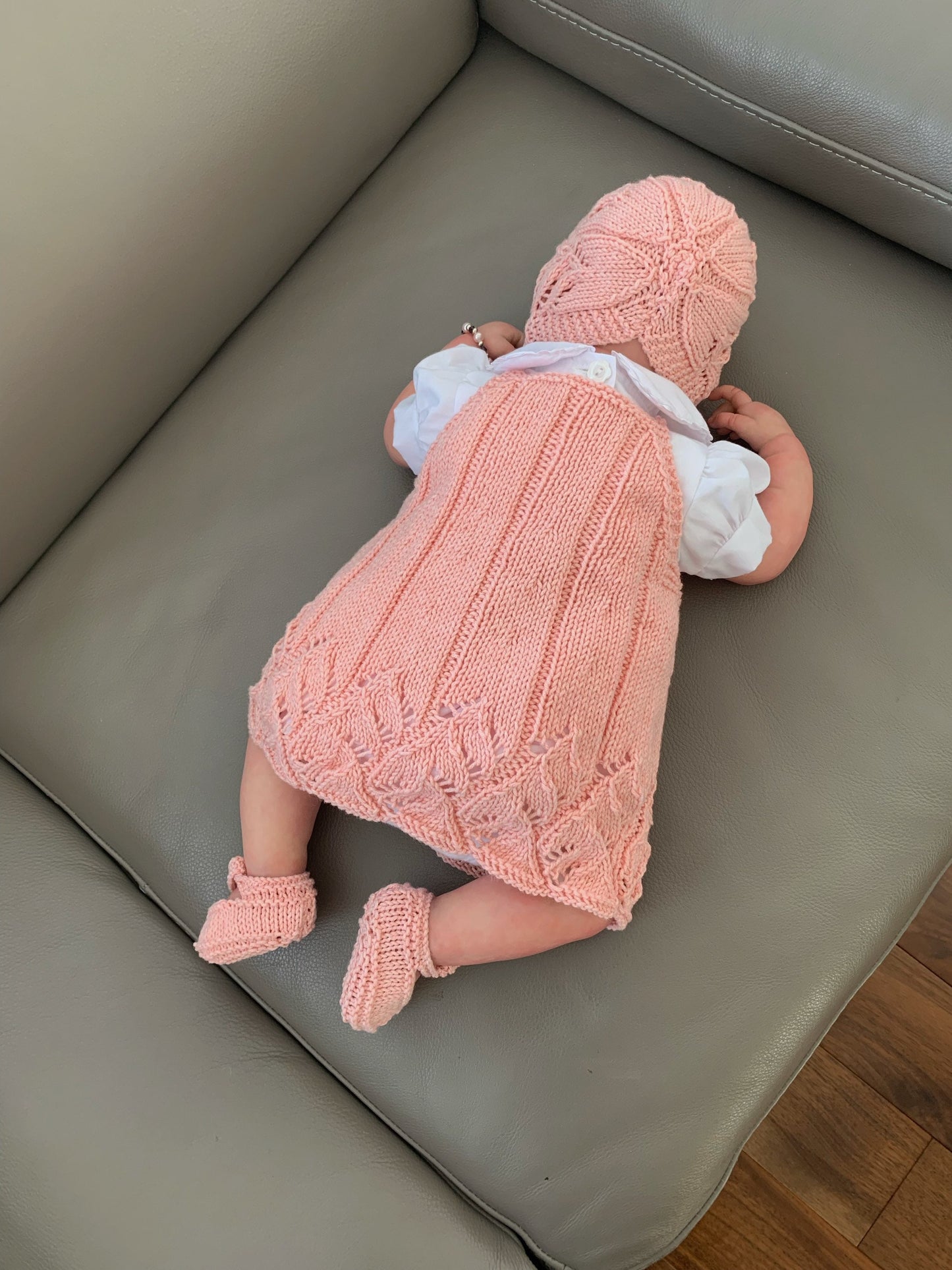 "Elderflower” Dress Knitting pattern for Reborn doll 16 -22” or 0-3 Month Old Baby