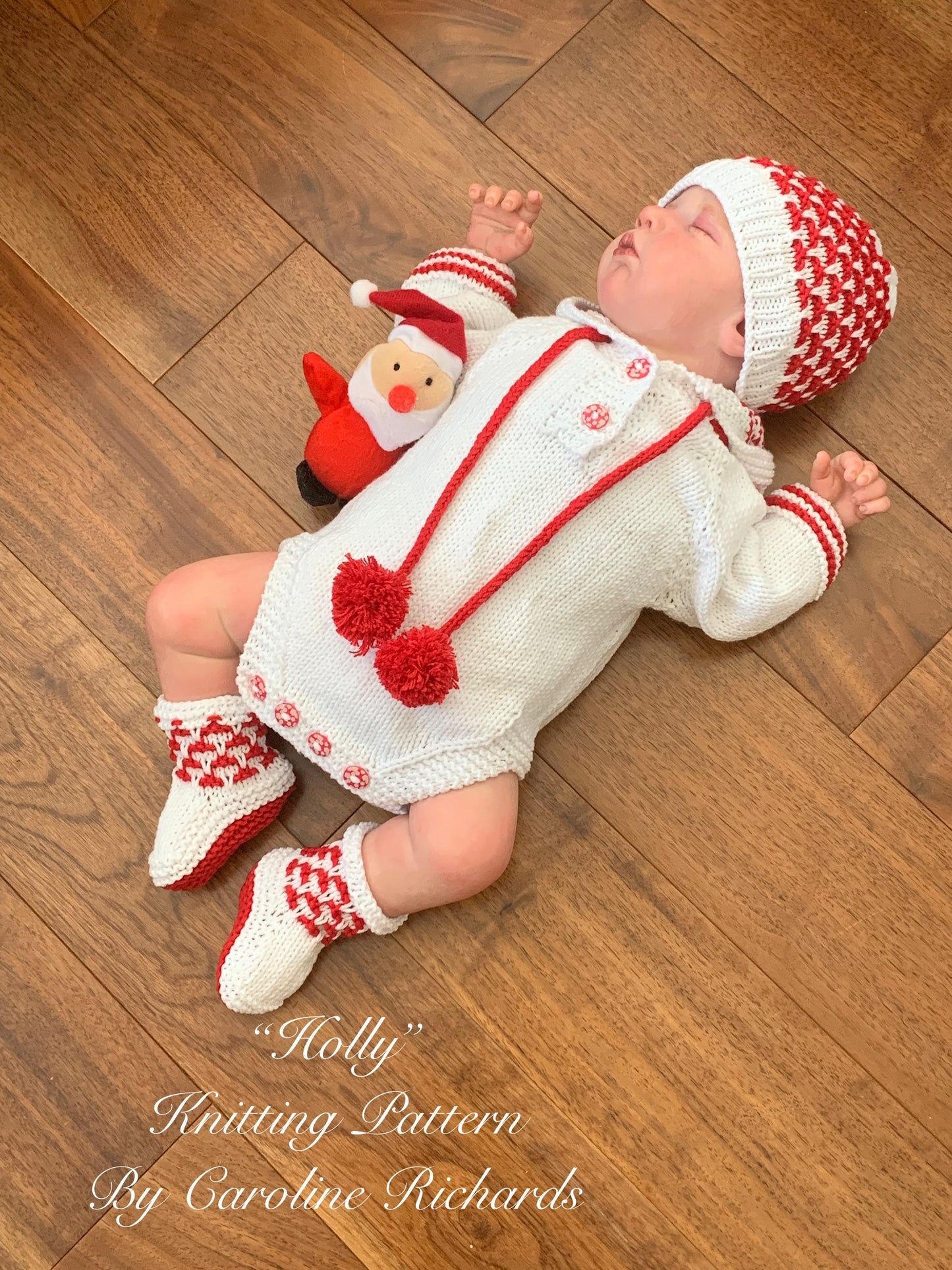 "Holly” Romper Knitting pattern for Reborn doll 16 -22” or 0-3 Month Old Baby