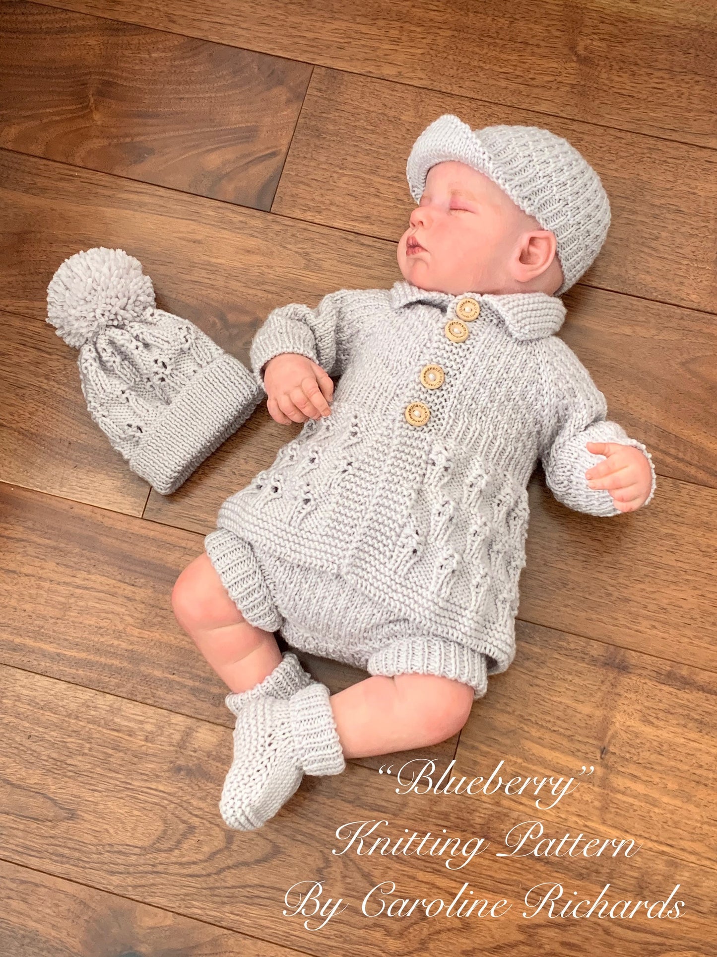 "Blueberry” 5 Piece set - 8 sizes from premature to 24 Month old baby