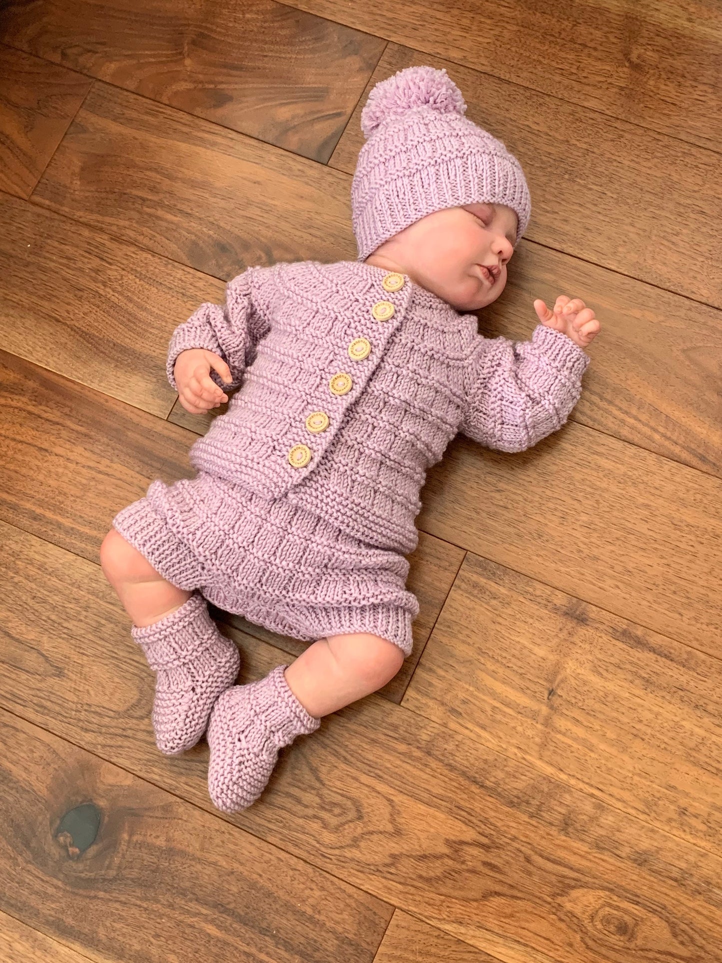 "Tate & Kate” 4 Piece Set Knitting pattern for Reborn doll 16-24” or 0-6 Mth Old Baby