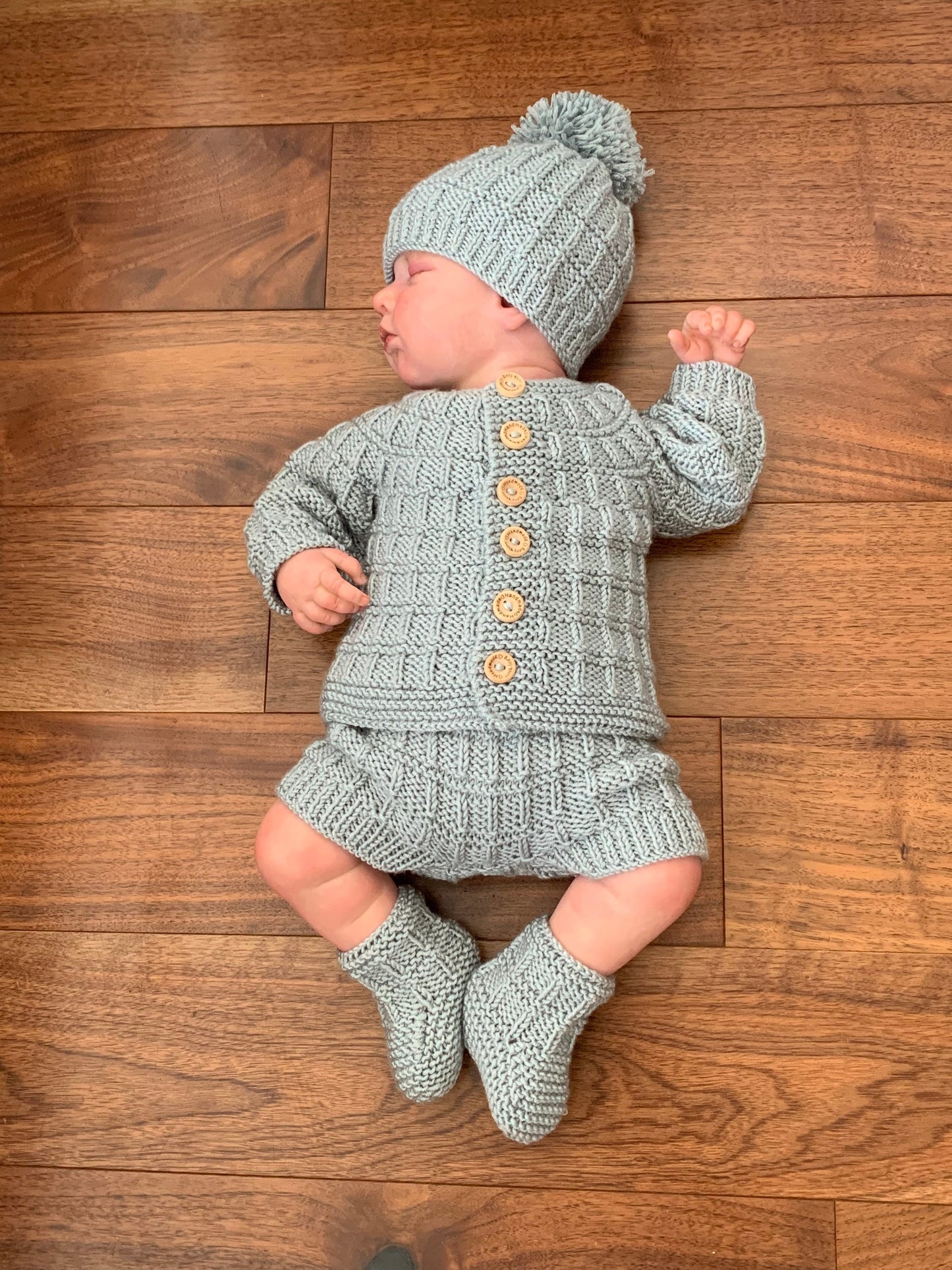 "Tate & Kate” 4 Piece Set Knitting pattern for Reborn doll 16-24” or 0-6 Mth Old Baby
