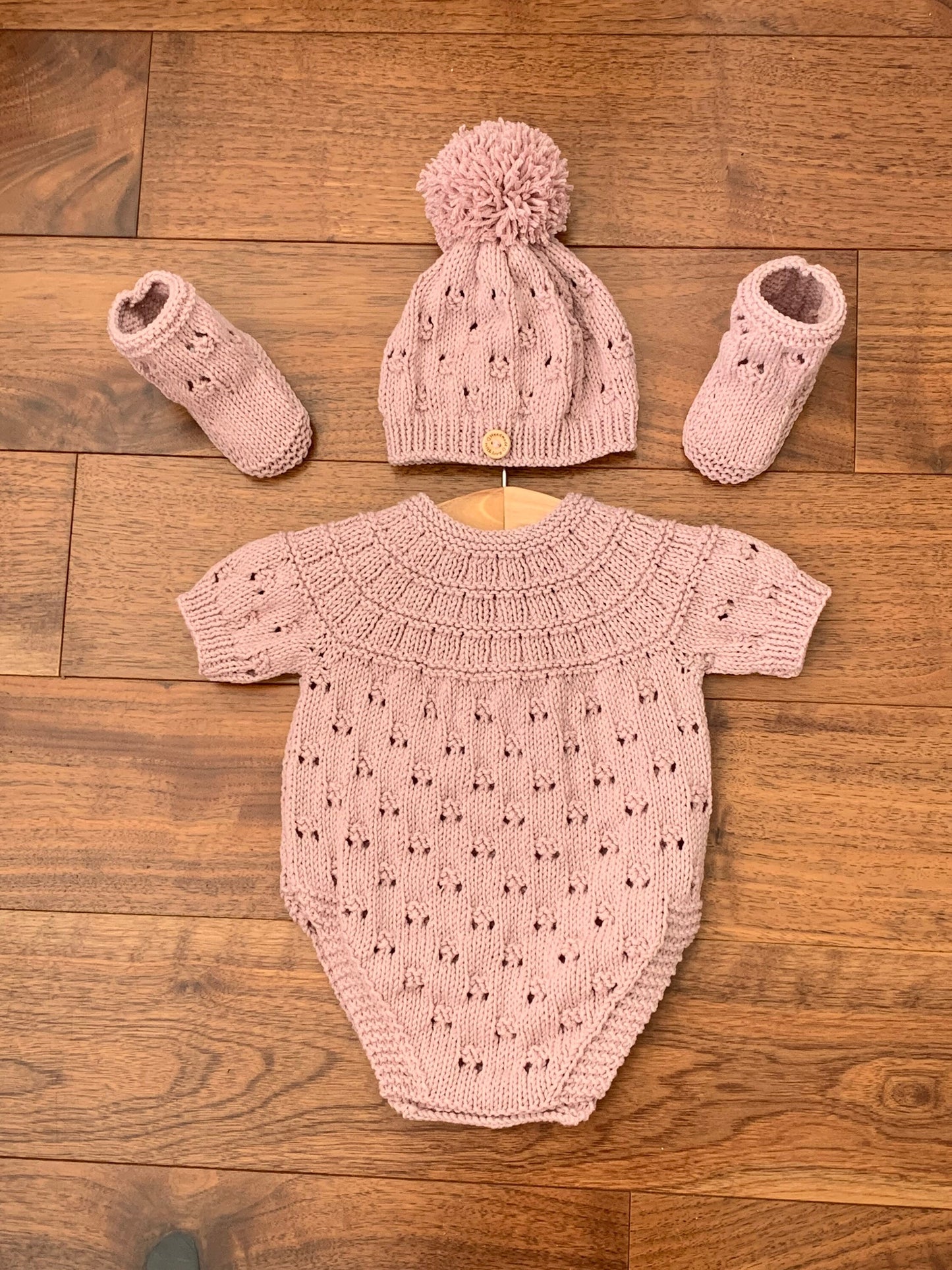 "Pippin” 3 Piece set knitting pattern for reborn doll 16-22" or 0-3 Month Old Baby