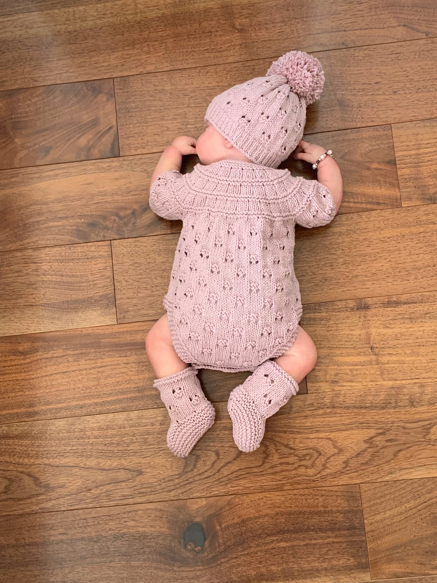 "Pippin” 3 Piece set knitting pattern for reborn doll 16-22" or 0-3 Month Old Baby
